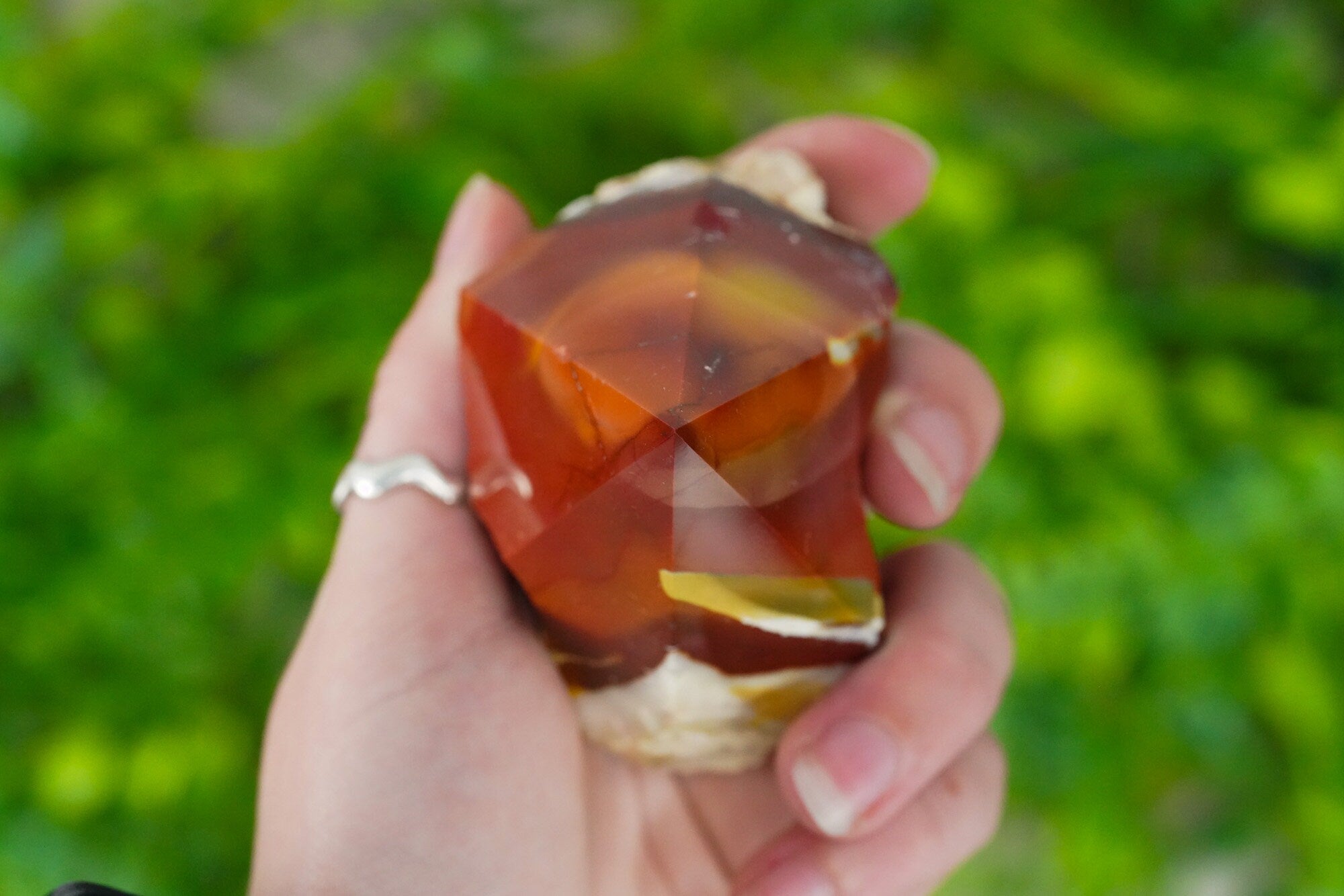 Large Raw Mookaite Polished Crystal Point