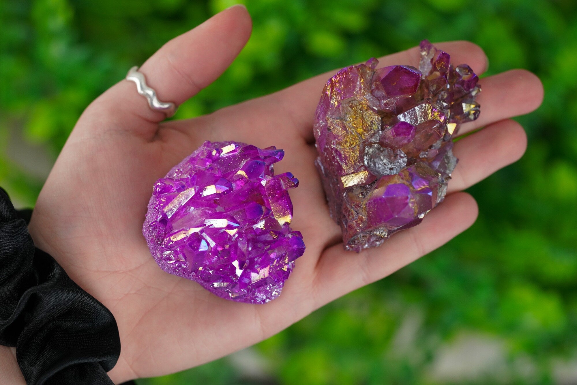 Purple Aura Quartz Crystal Cluster