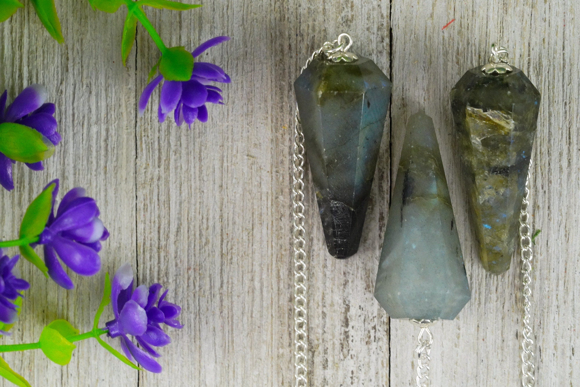 Labradorite Crystal Pendulum