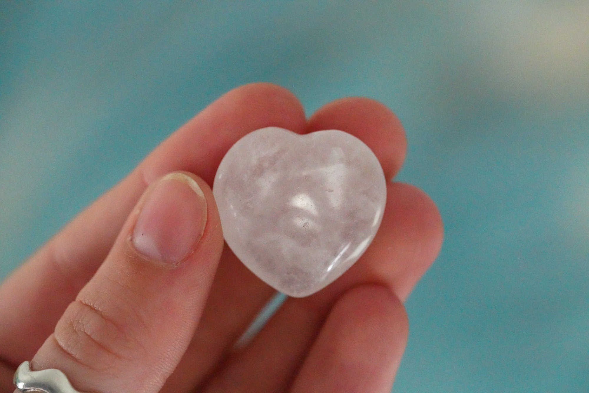 Clear Quartz Crystal Heart