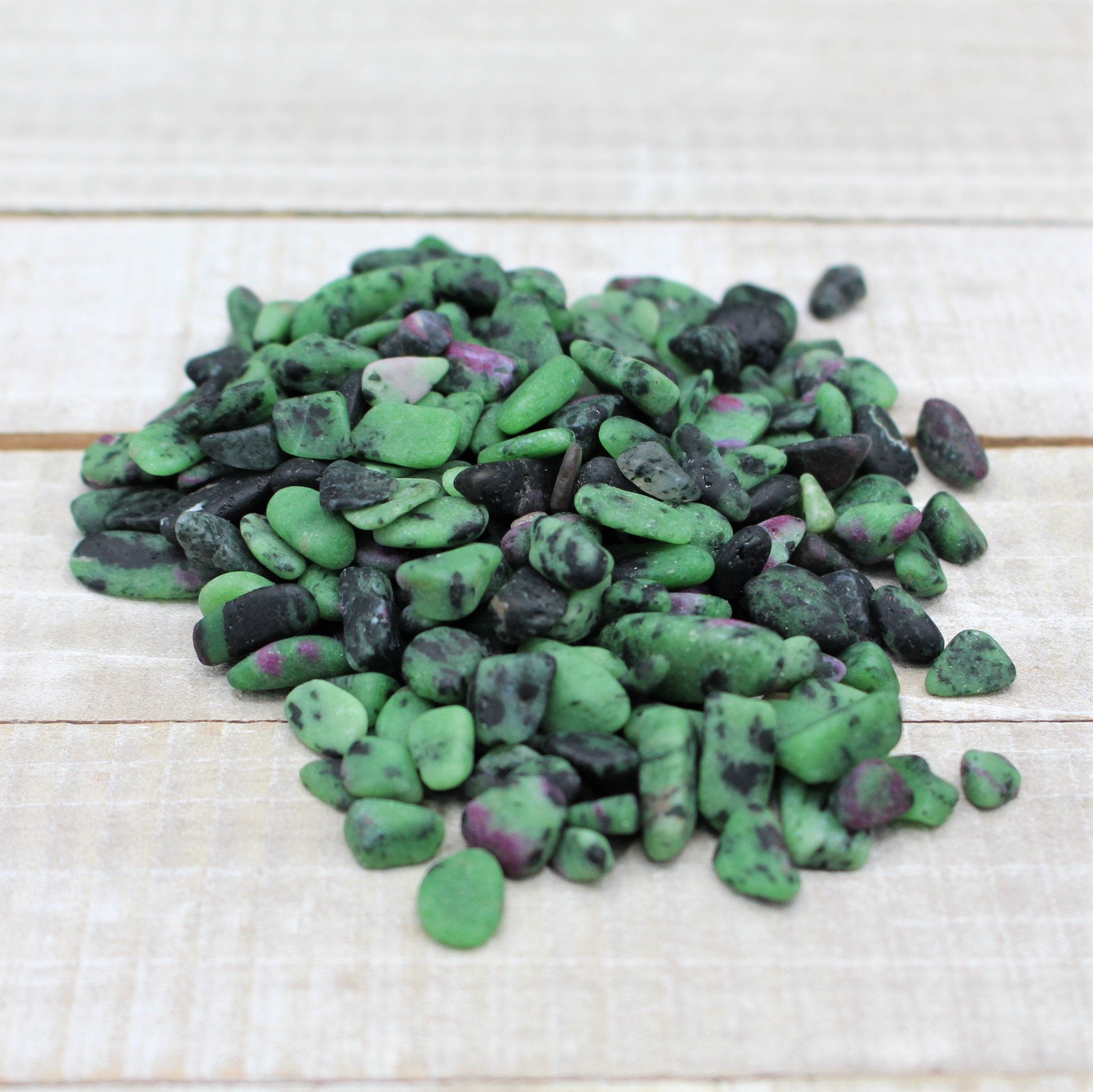 Ruby Zoisite Tumbled Gemstone Chips