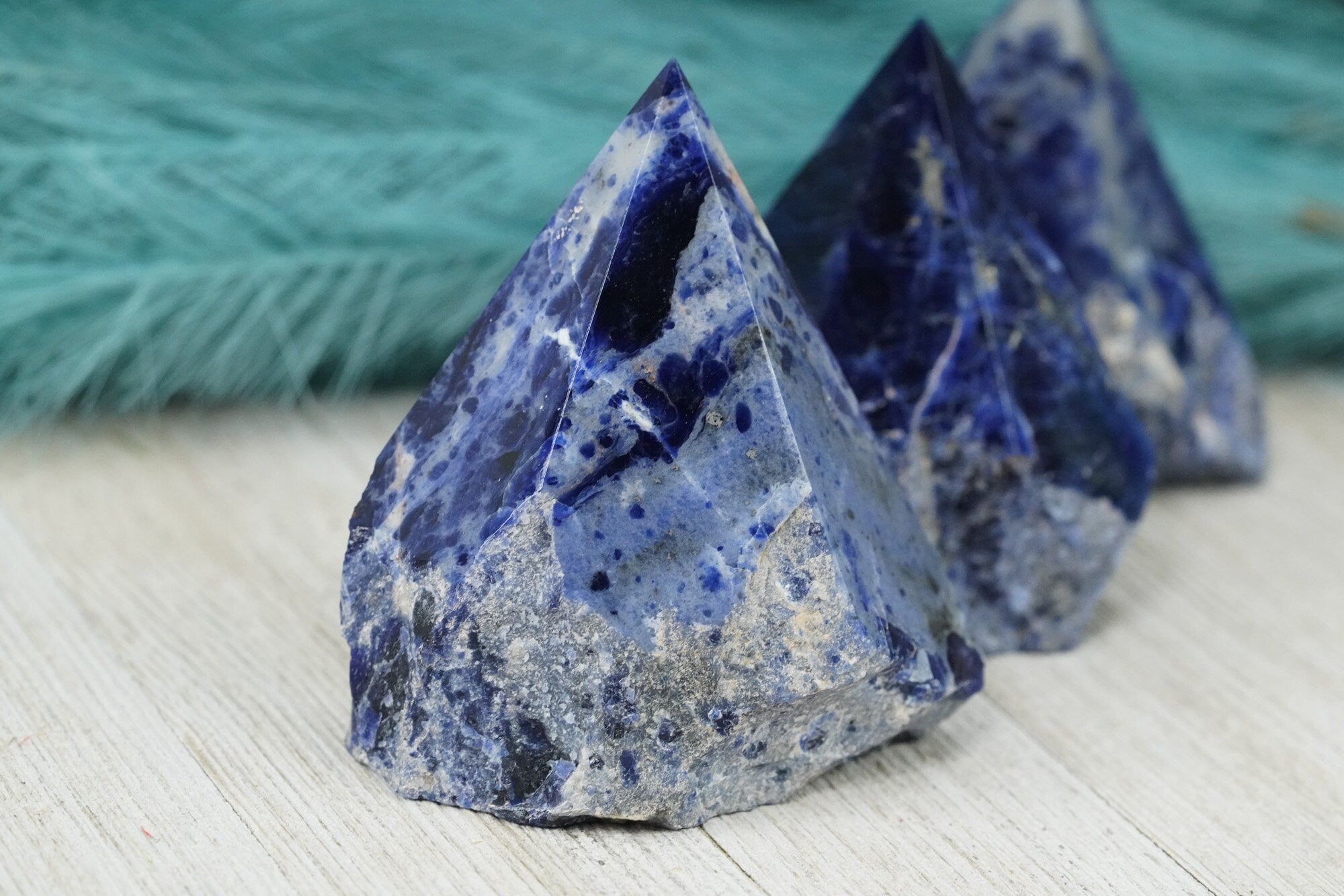 Large Raw Sodalite Polished Crystal Point