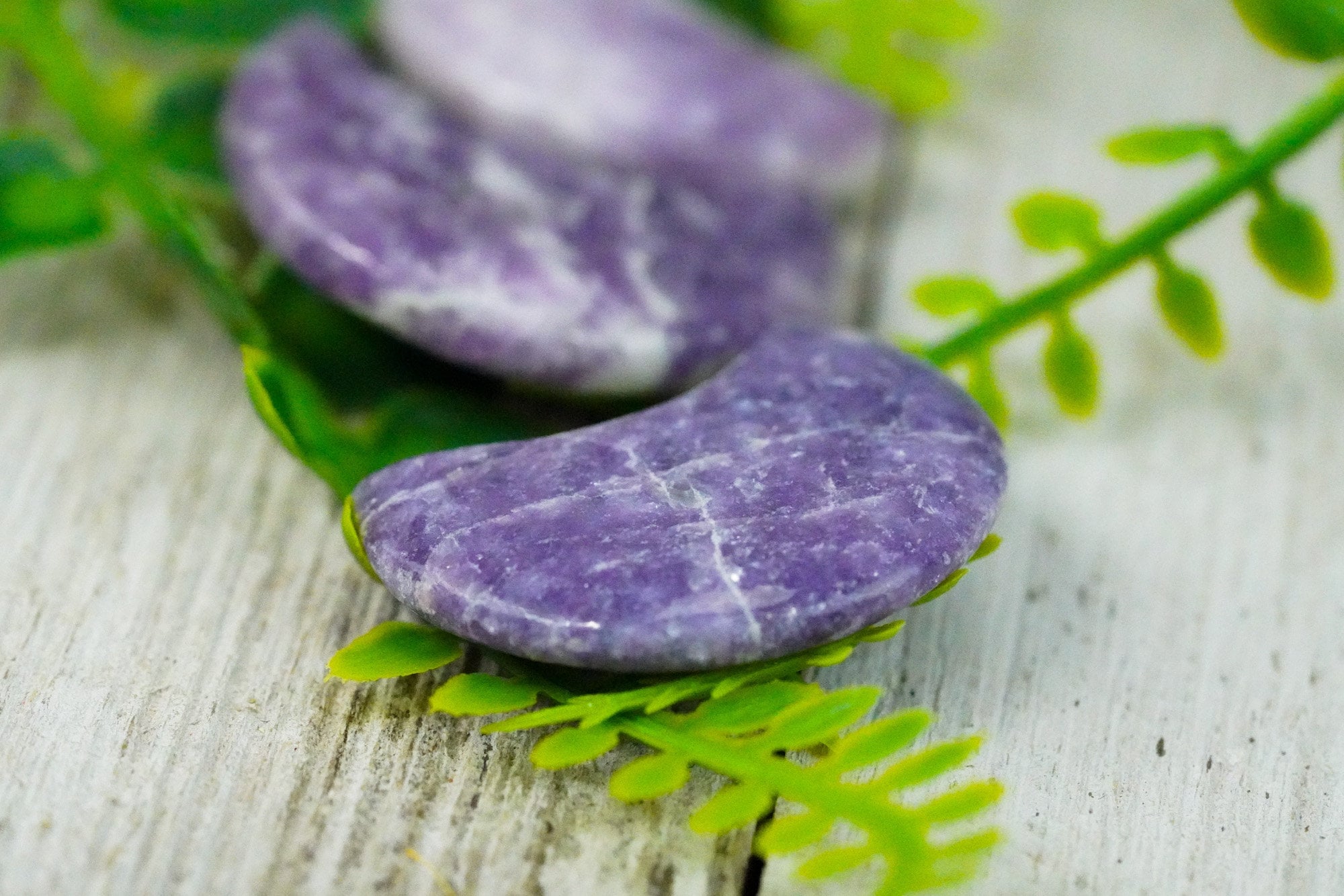 Purple Lepidolite Crystal Crescent Moon