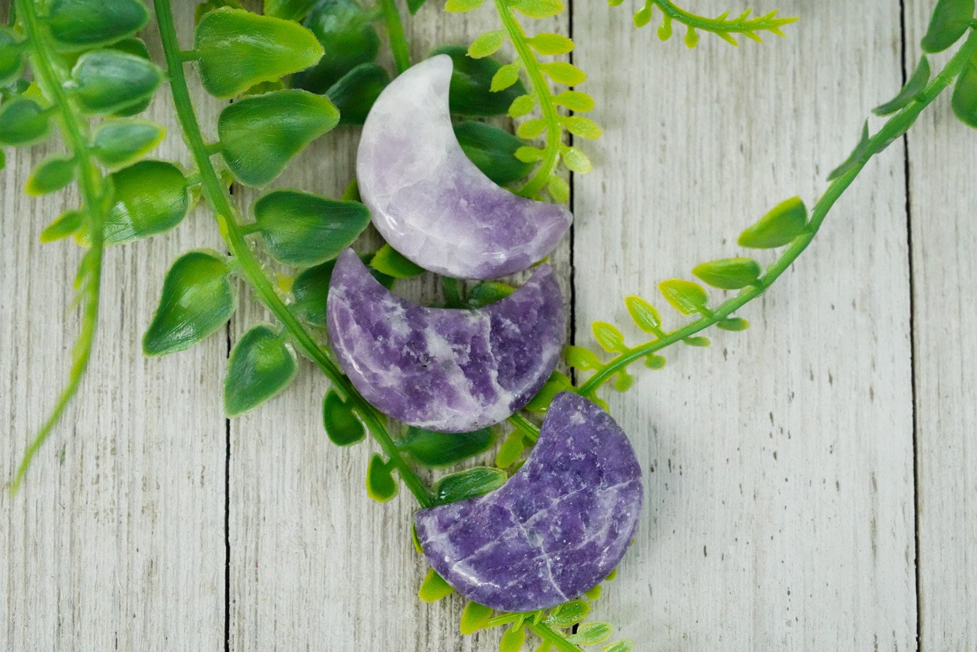 Purple Lepidolite Crystal Crescent Moon