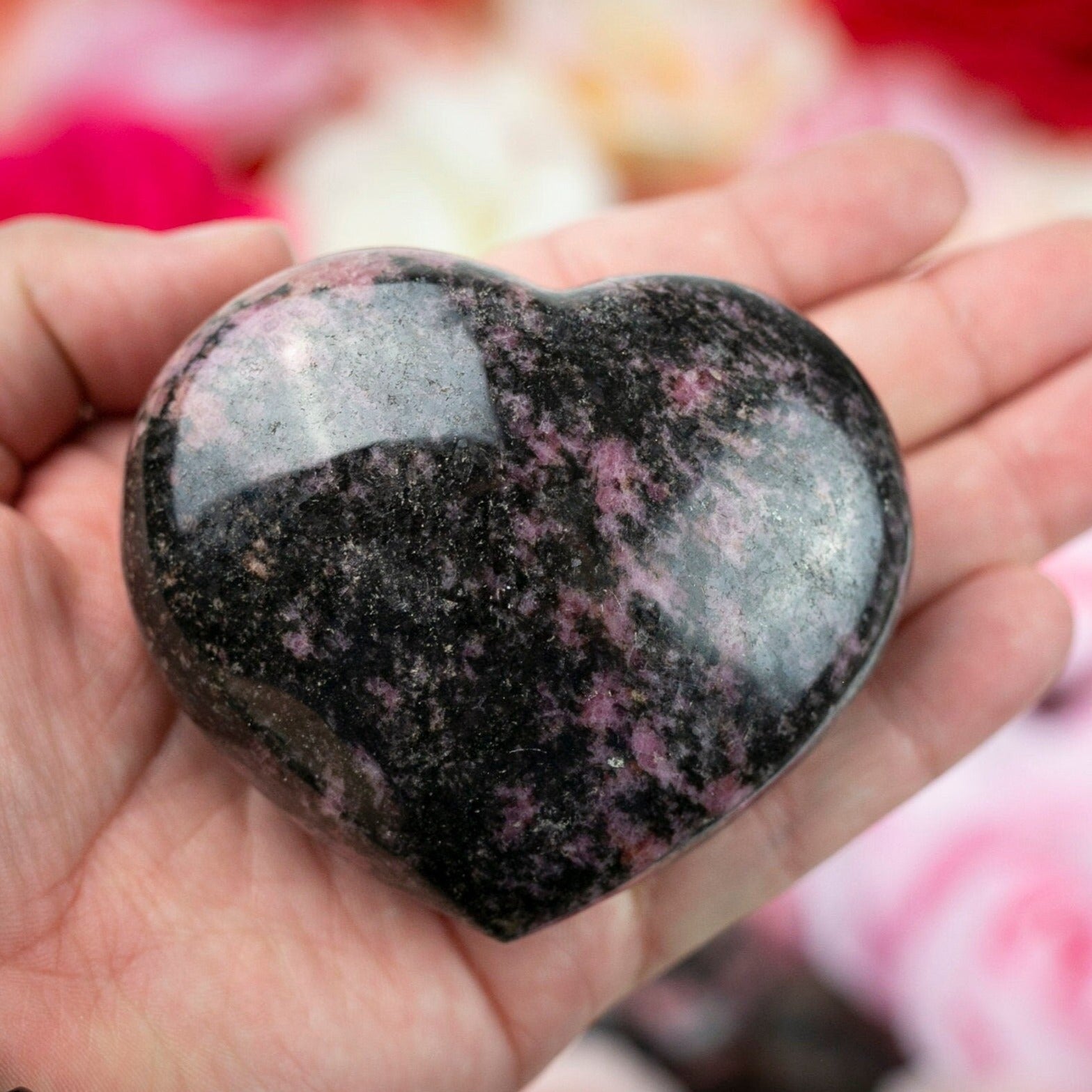 Large Rhodonite Crystal Heart