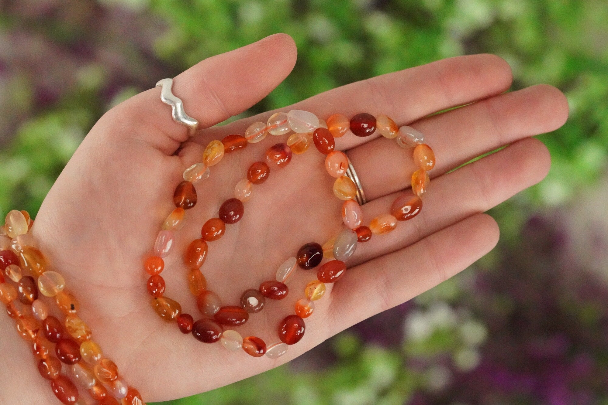 Carnelian Tumbled Stone Bracelet