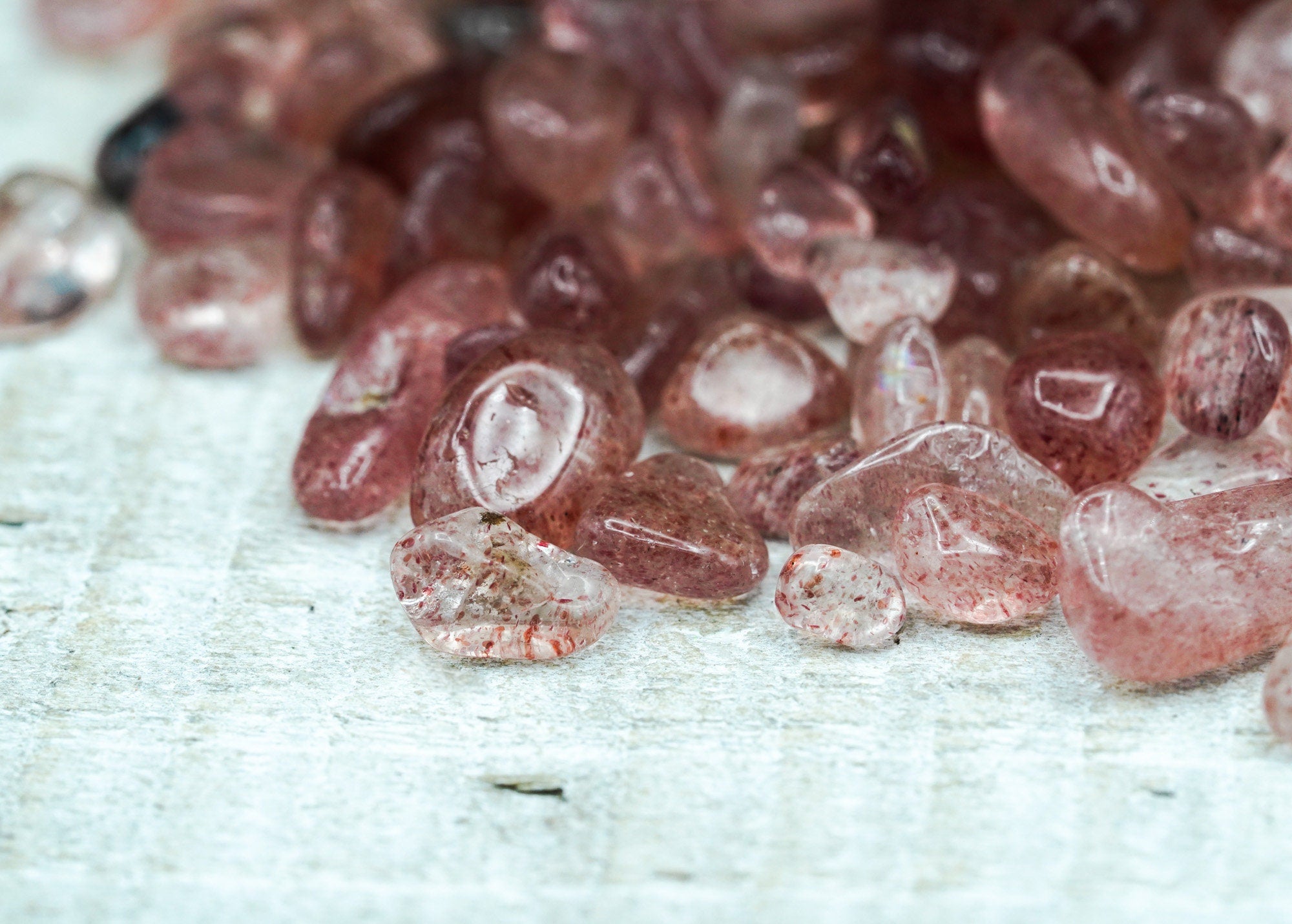 Strawberry Quartz Crystal Chips