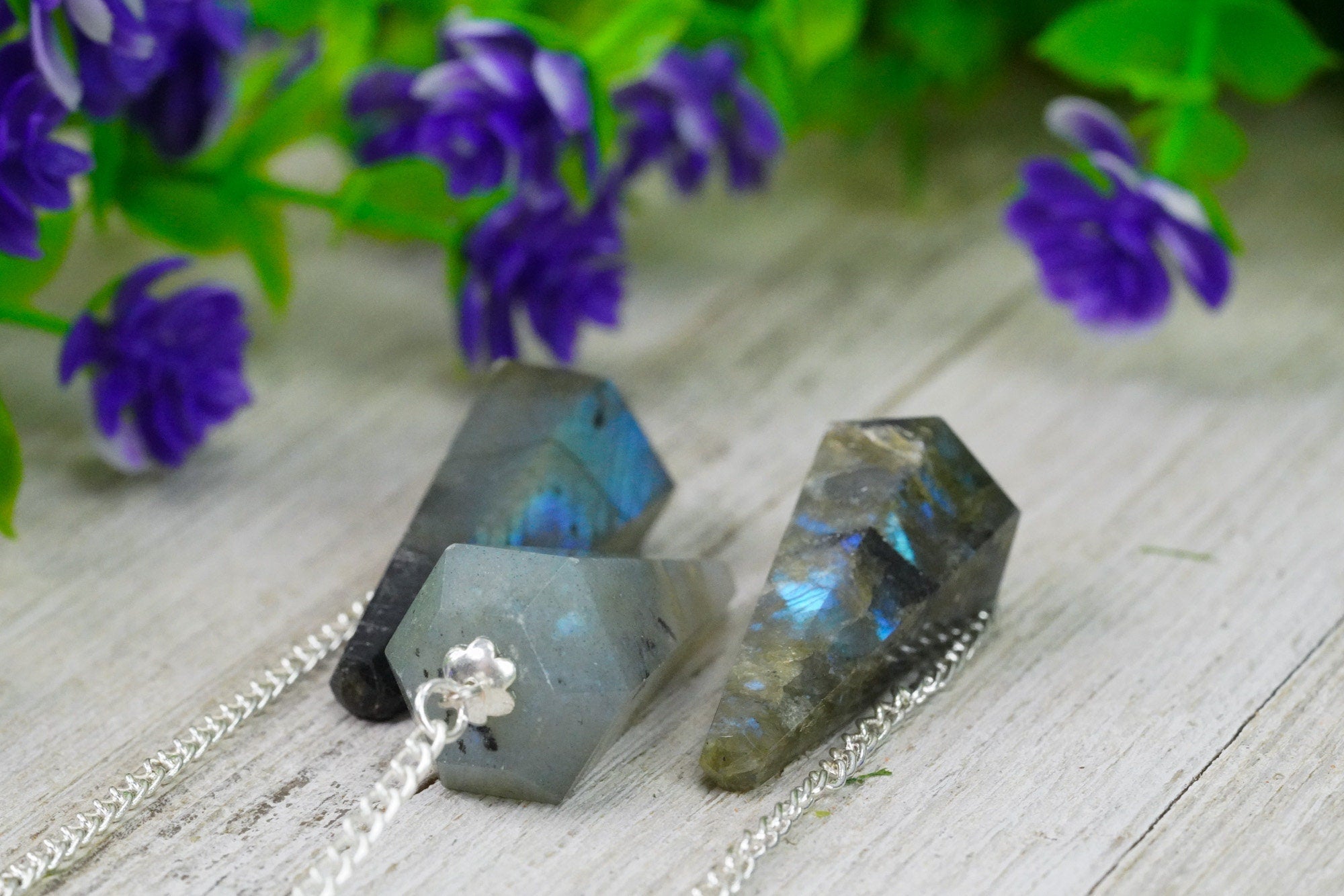 Labradorite Crystal Pendulum