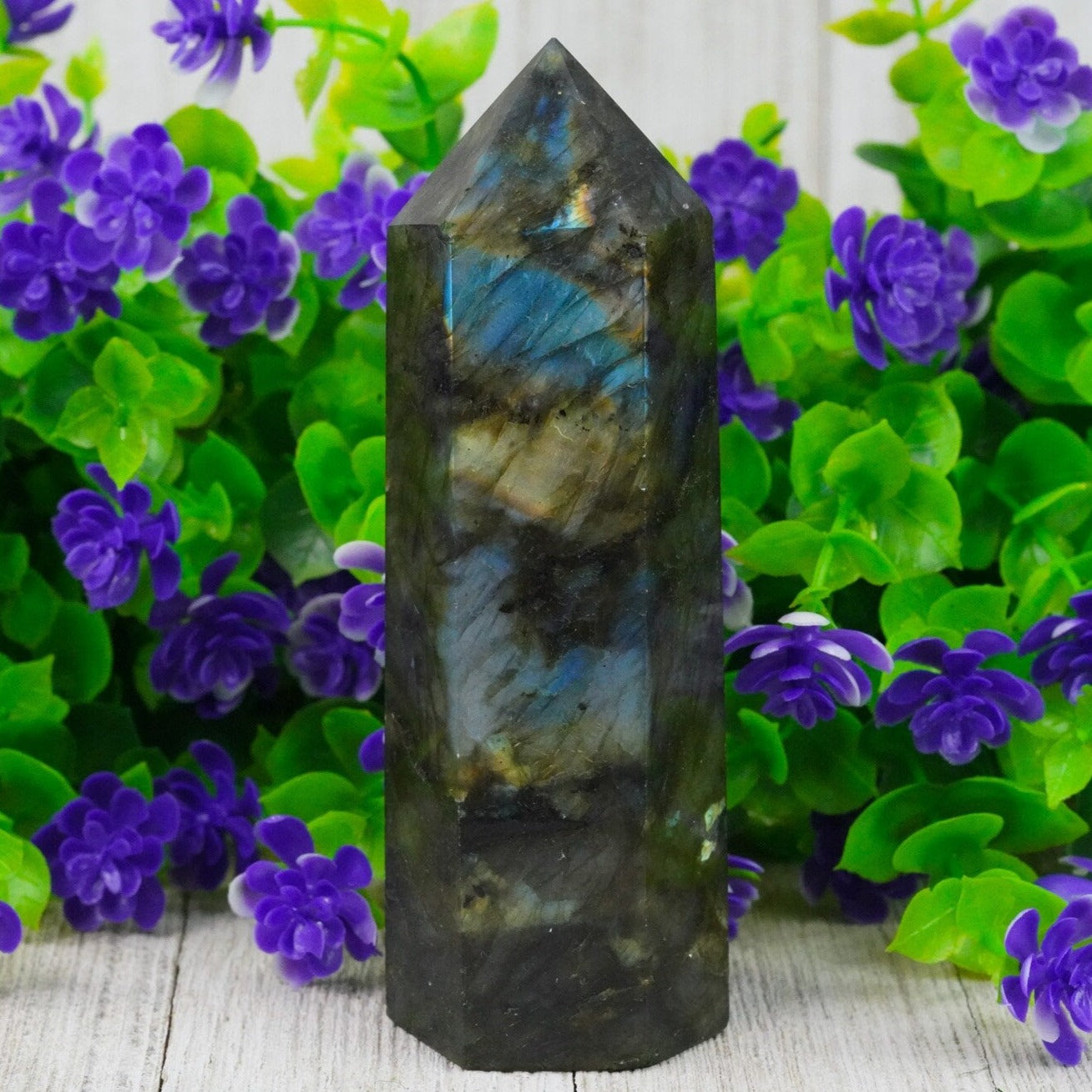 Large labradorite Crystal Tower