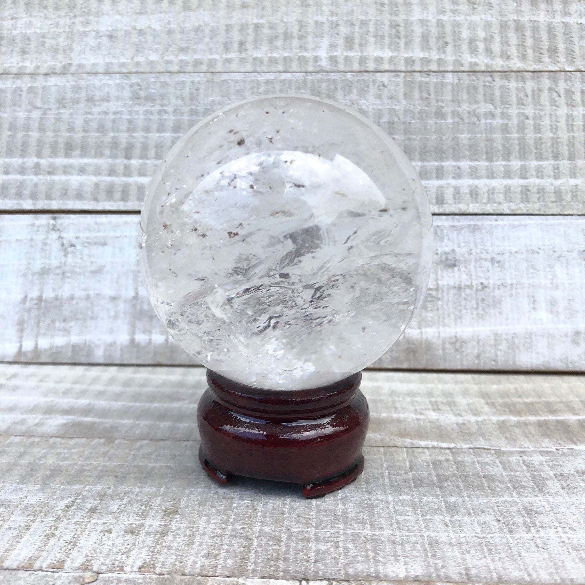 Wooden Crystal Ball Stand