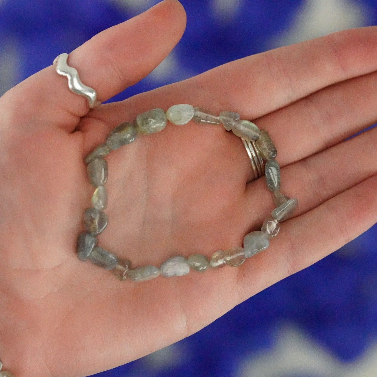 Labradorite Tumbled Stone Bracelet