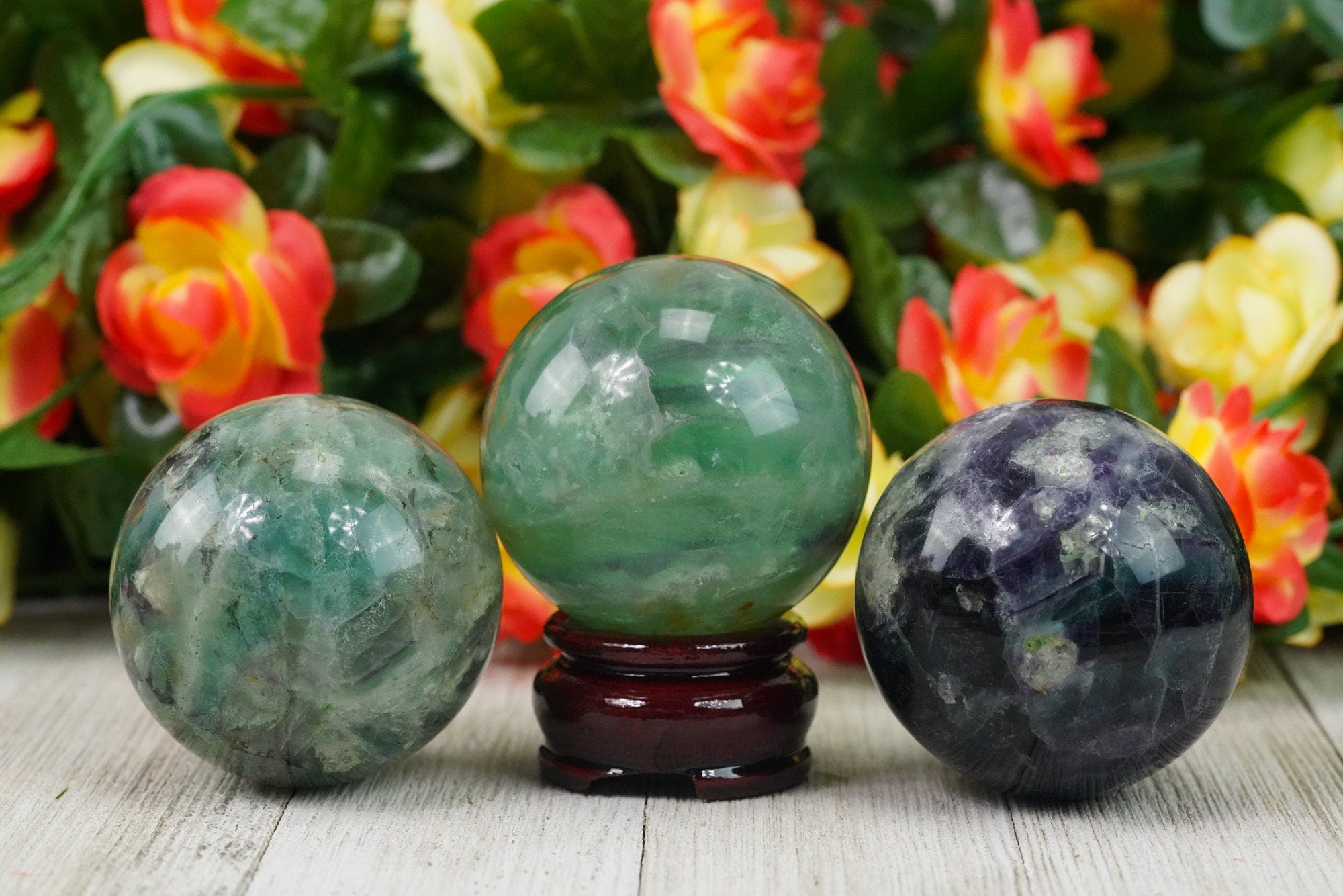 Green Fluorite Crystal Ball 60mm