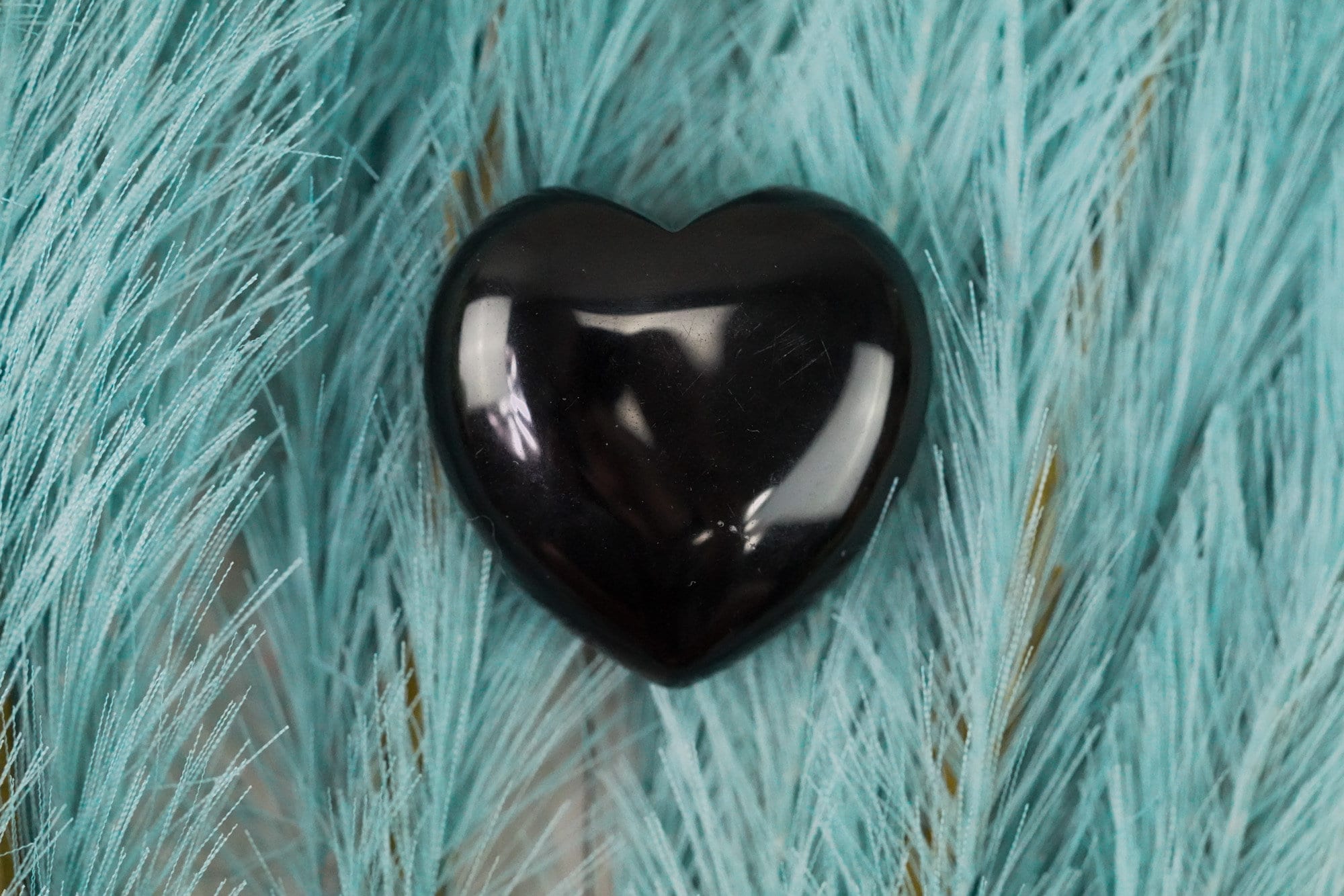 Large Obsidian Crystal Heart