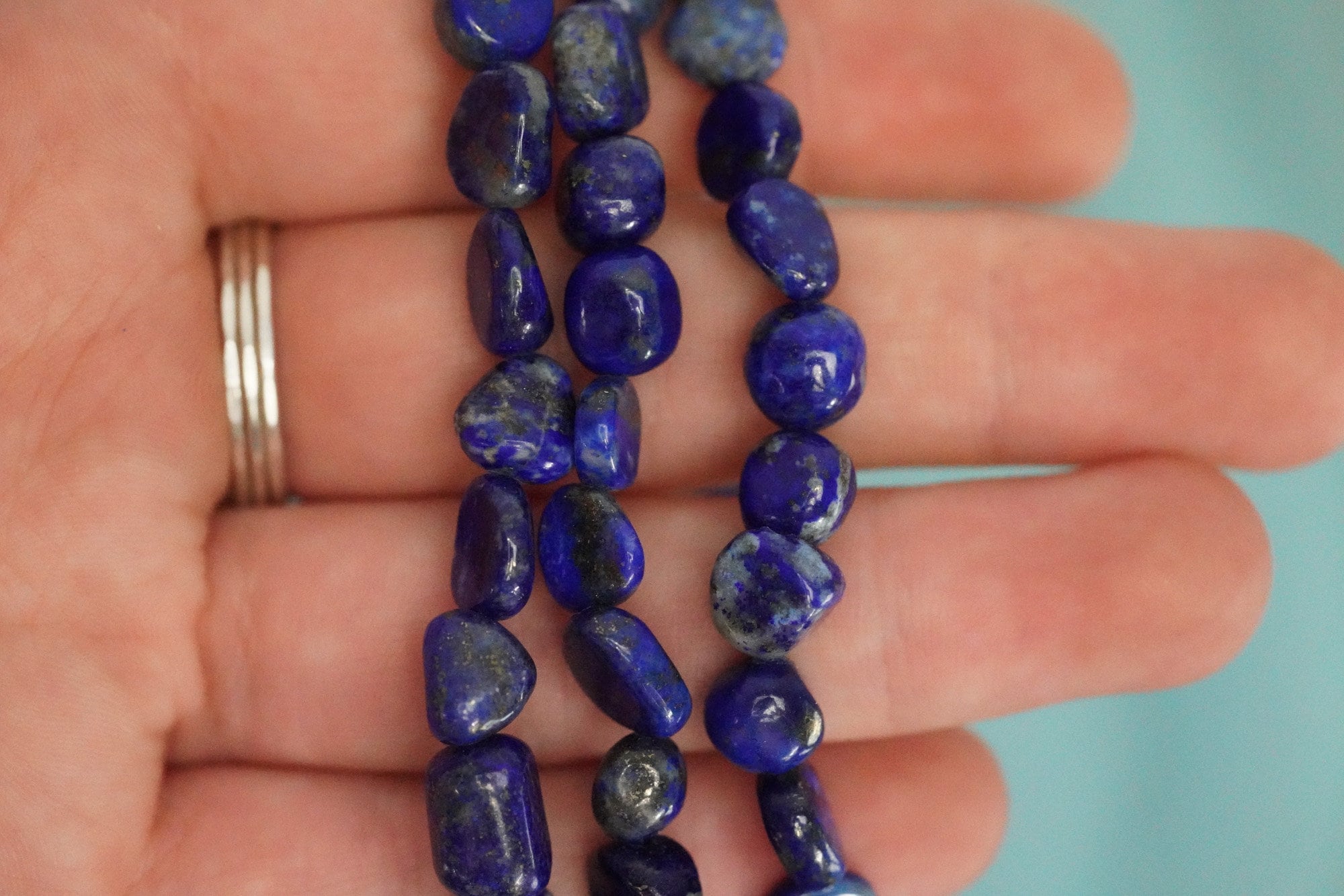 Lapis Lazuli Tumbled Stone Bracelet