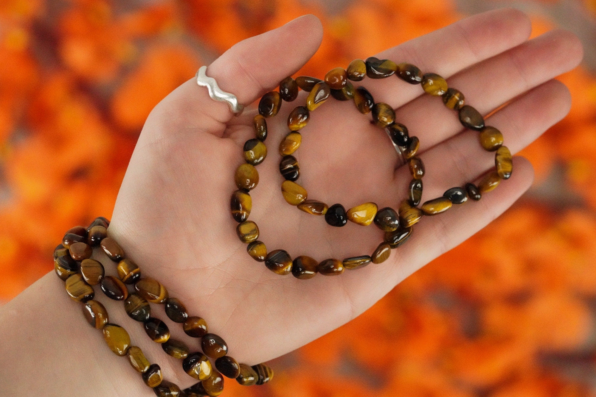 Tigers Eye Tumbled Stone Bracelet