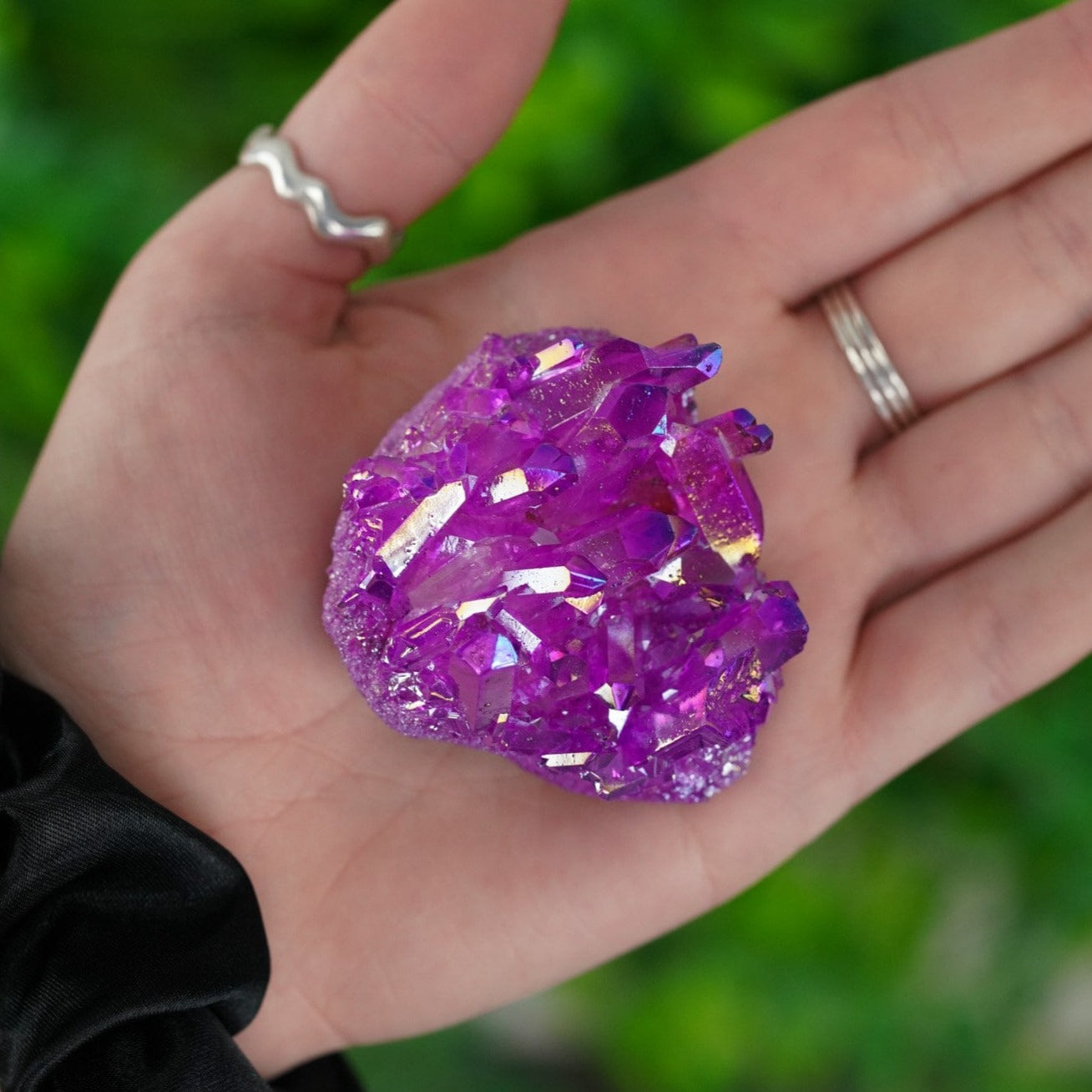 Purple Aura Quartz Crystal Cluster