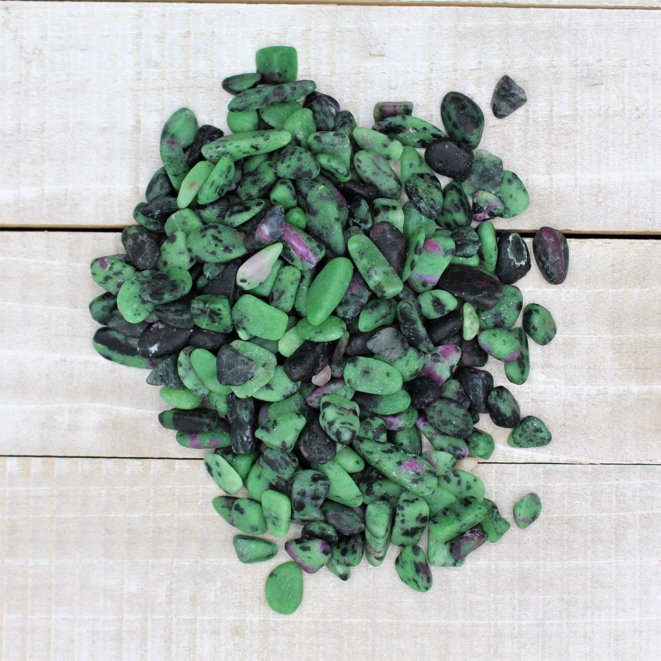 Ruby Zoisite Tumbled Gemstone Chips