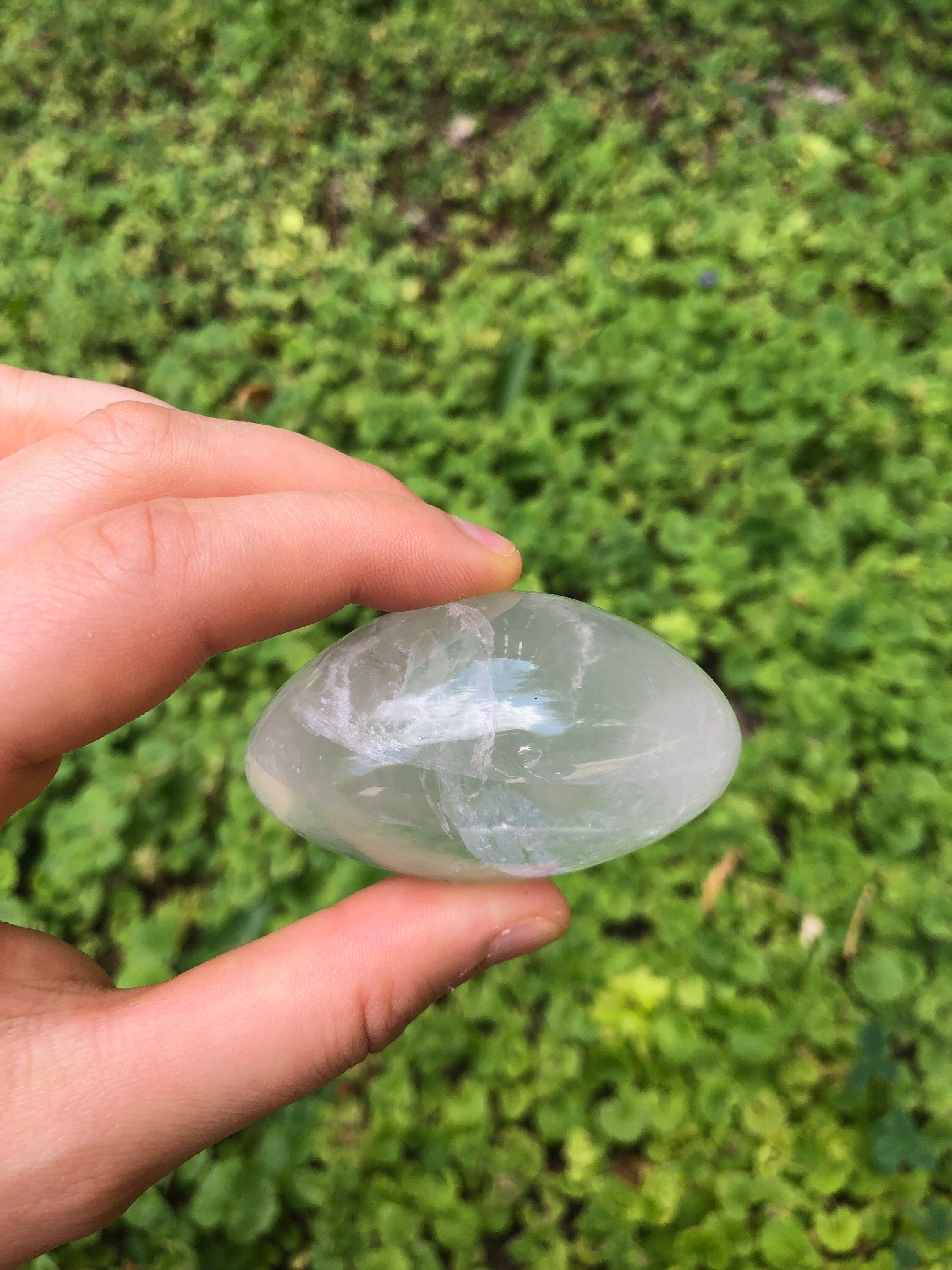 Clear Quartz Palm Stone