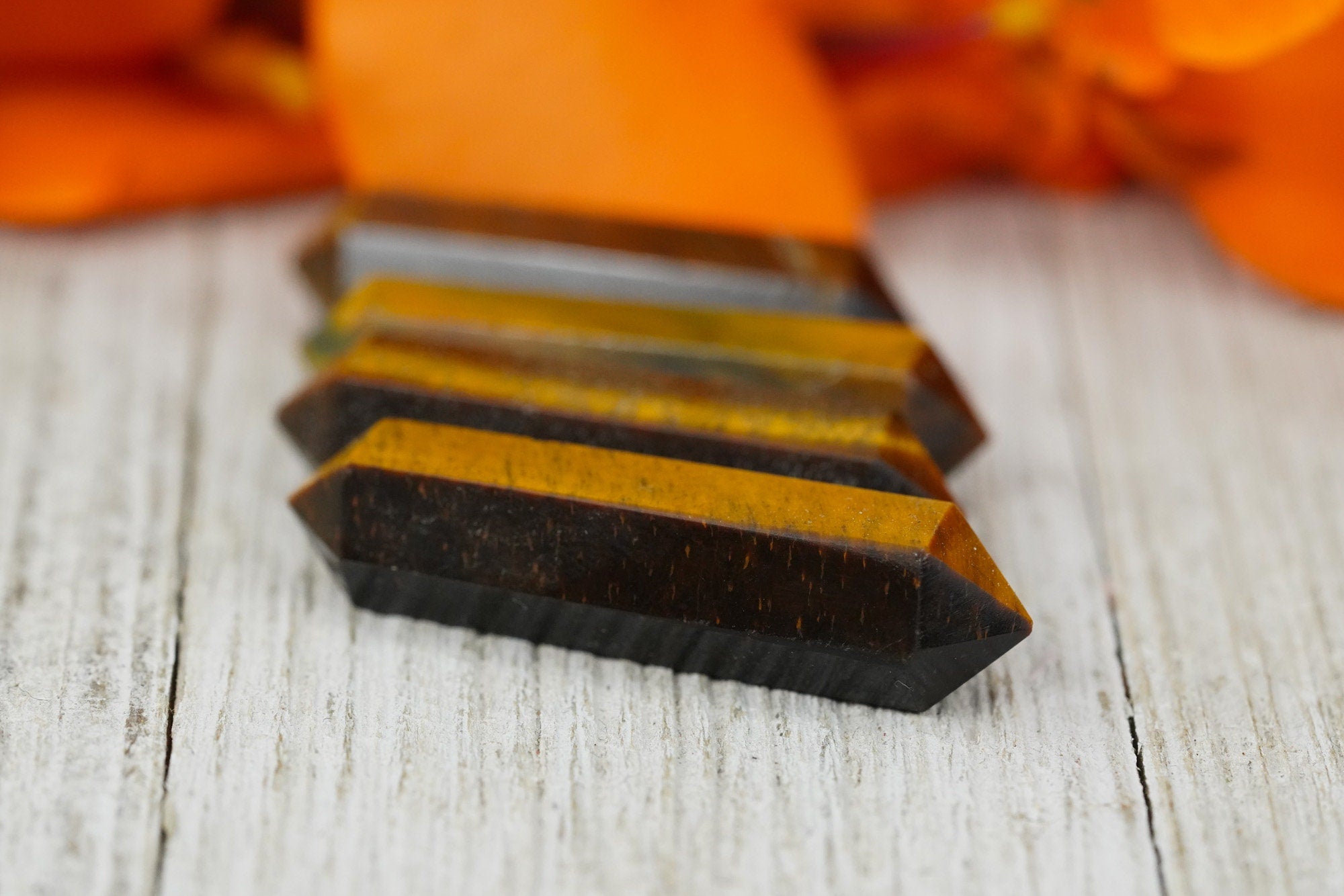 Tigers Eye Double Terminated Crystals