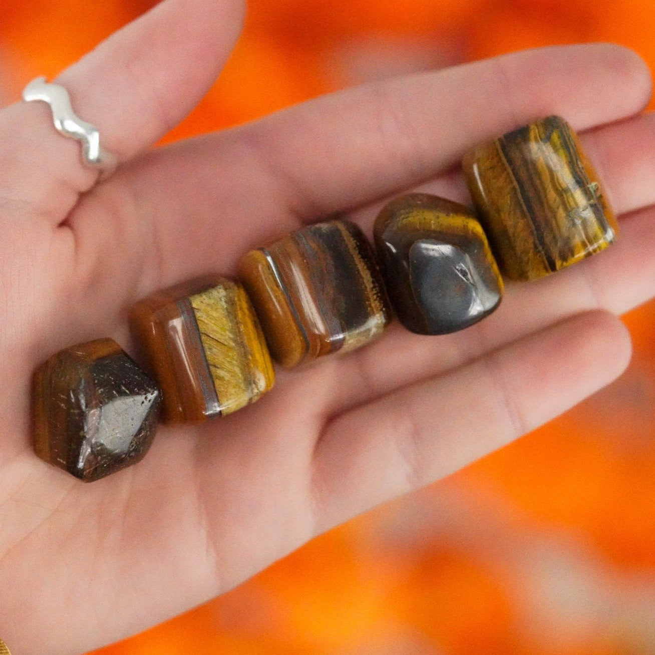 Tumbled Tigers Eye Polished Stone