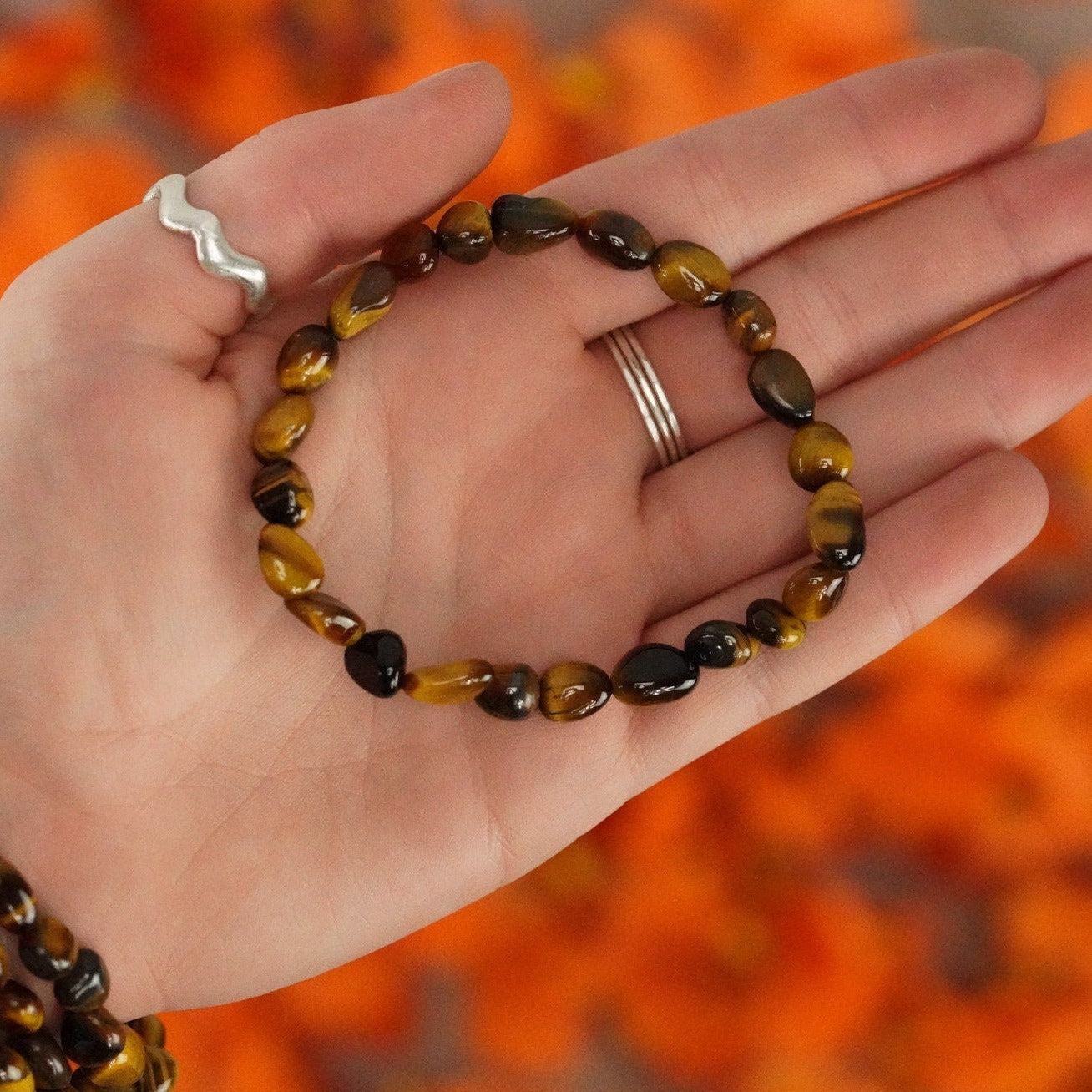 Tigers Eye Tumbled Stone Bracelet