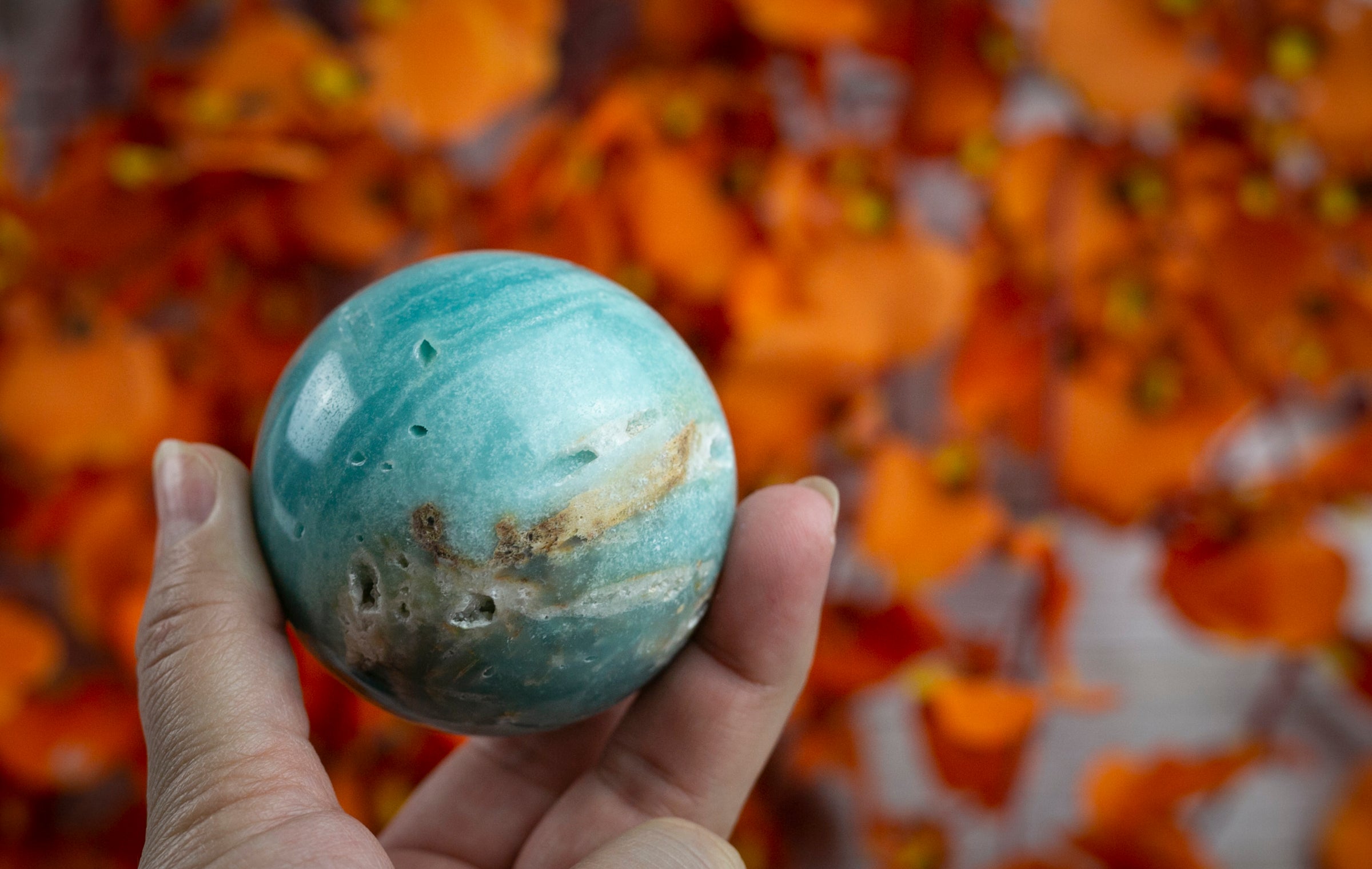 Amazonite Stone Crystal Ball