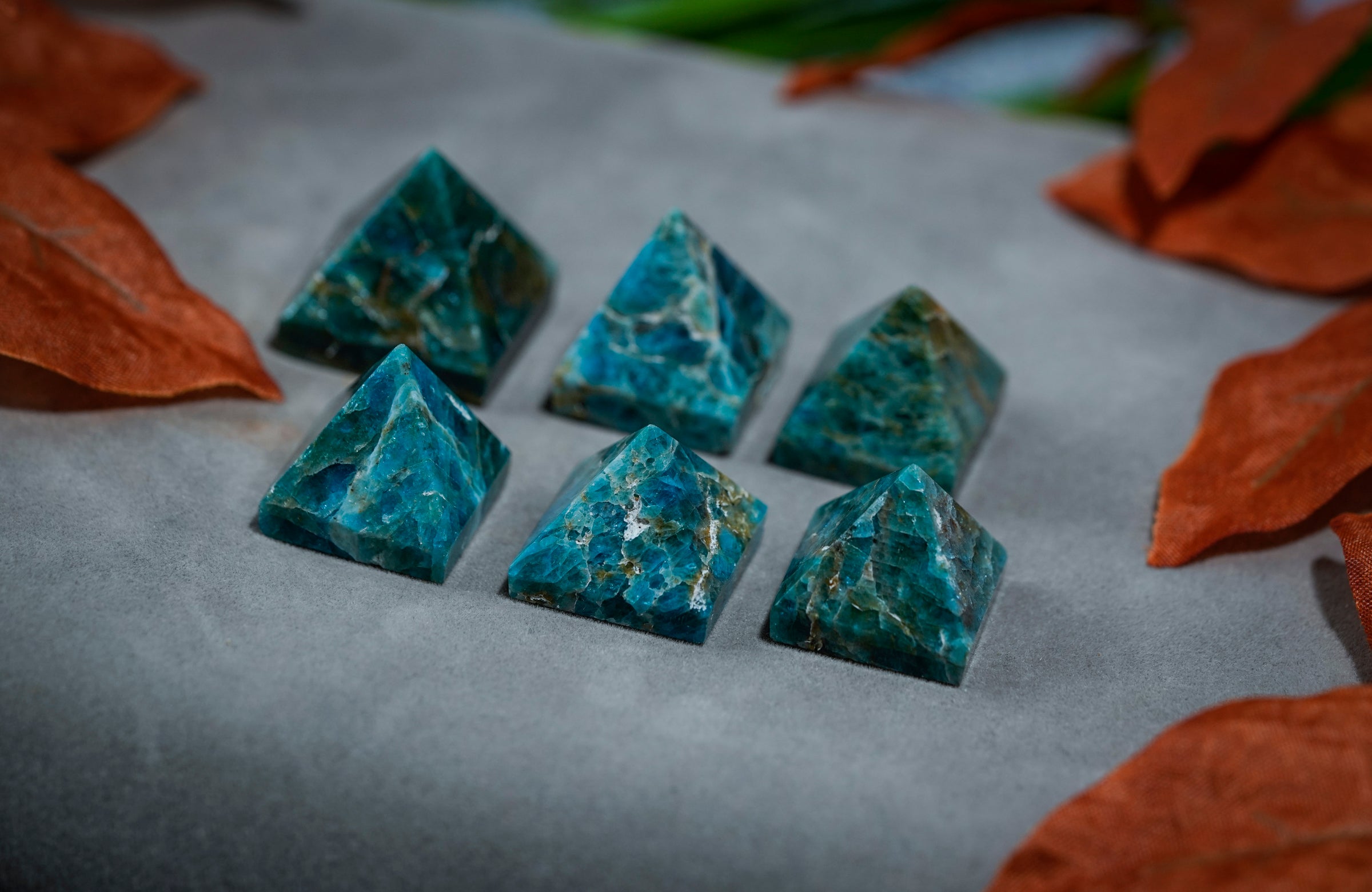 Blue Apatite Crystal Pyramid