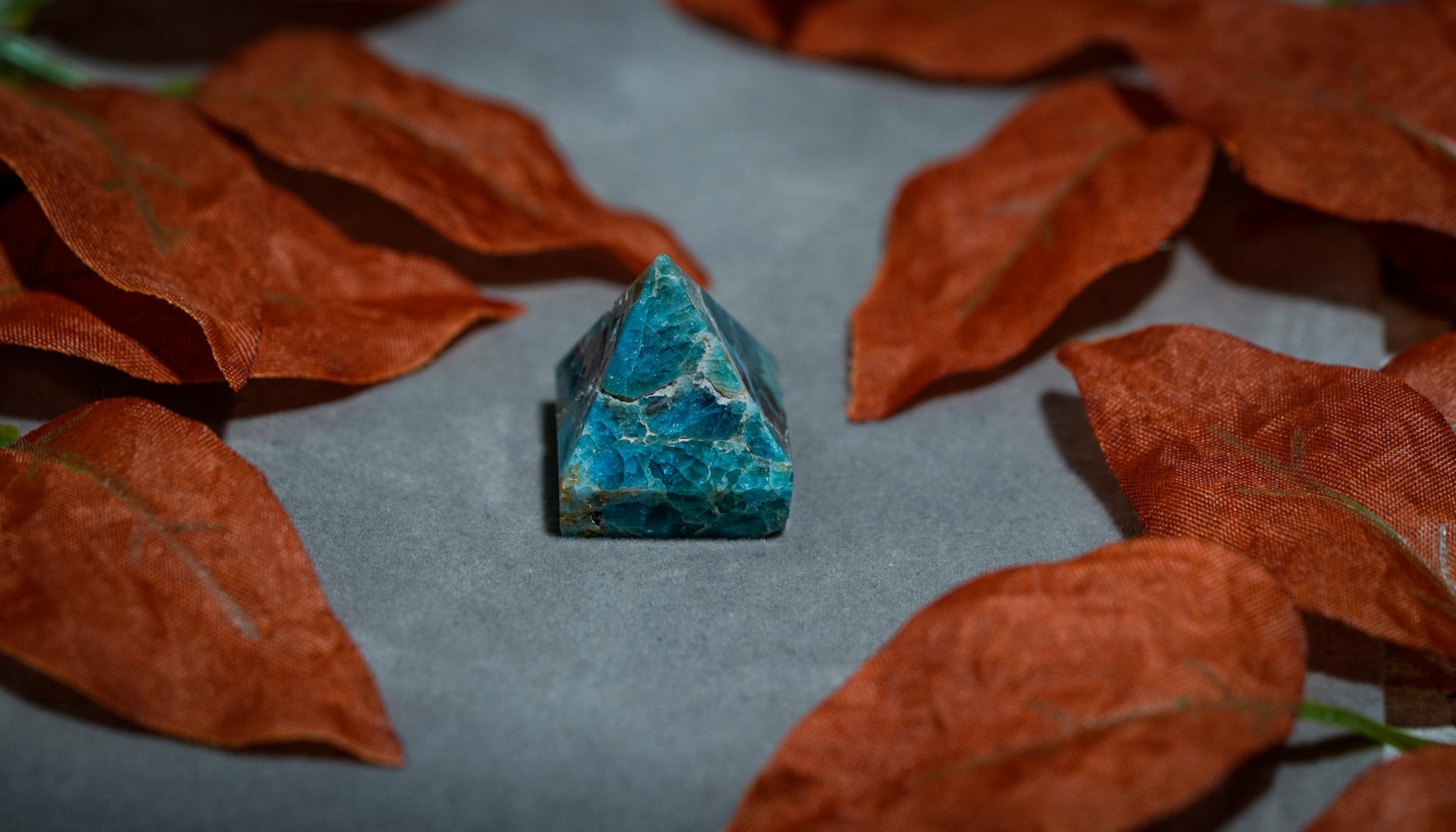 Blue Apatite Crystal Pyramid