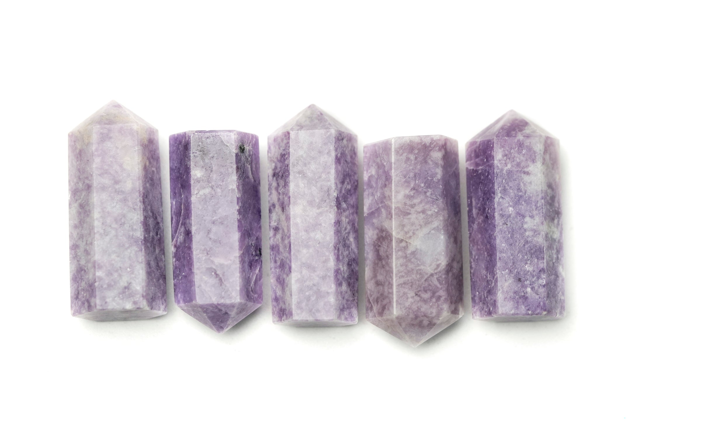 Lepidolite Tower Point for Crystal Grid