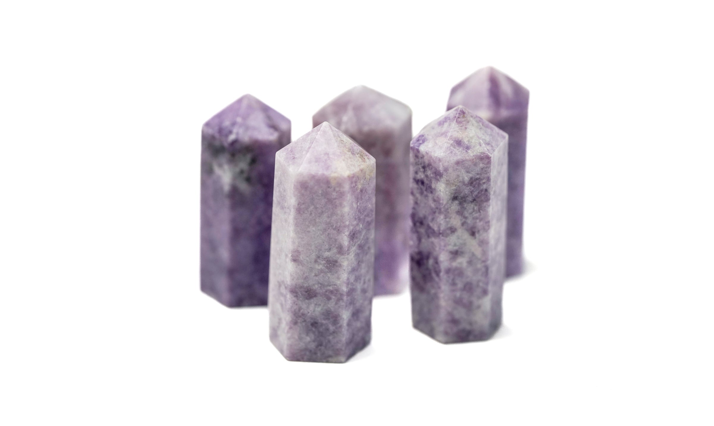 Lepidolite Tower Point for Crystal Grid