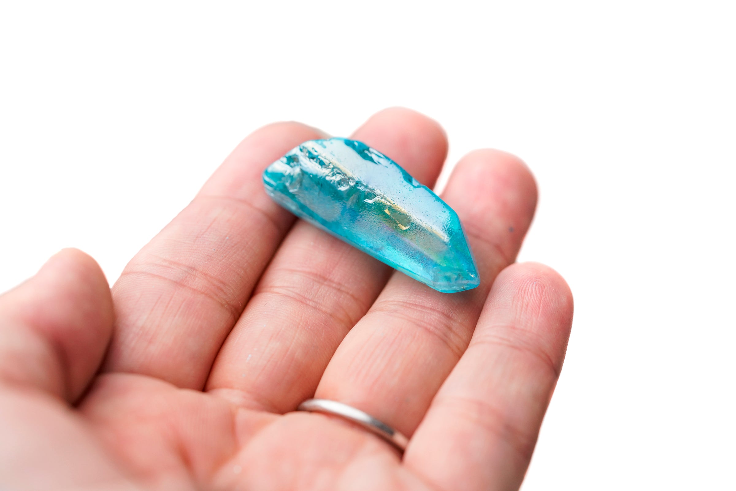 Aura Quartz Light Blue Crystal point