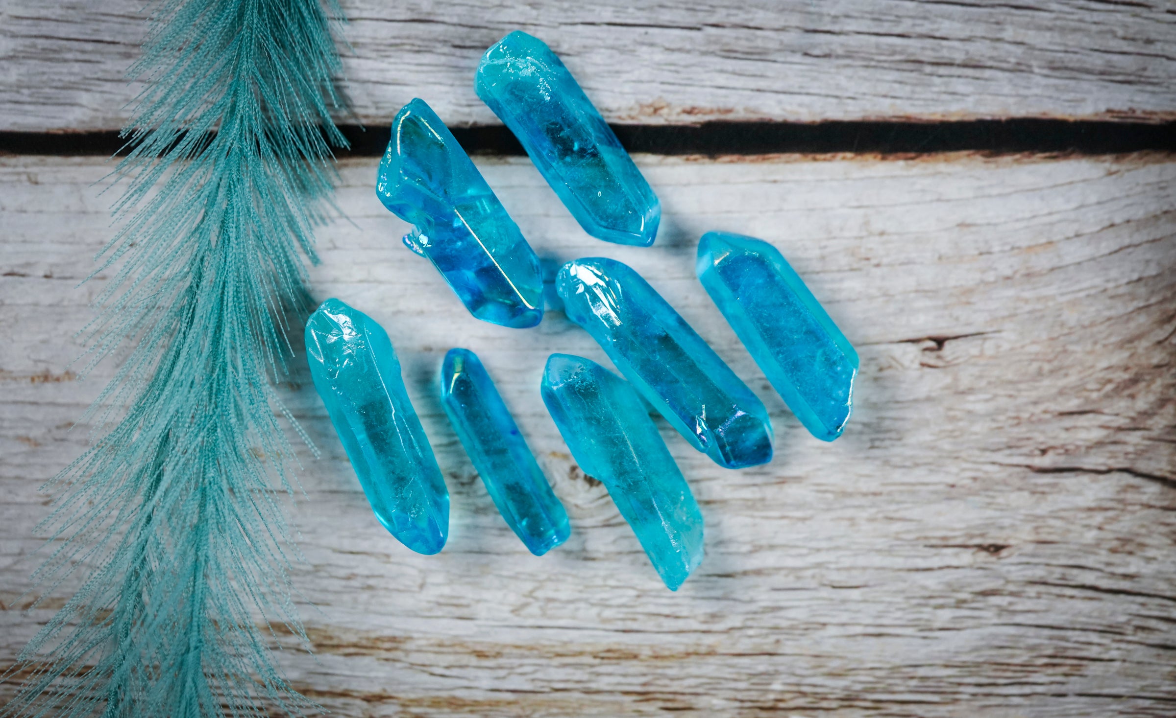 Aura Quartz Light Blue Crystal point