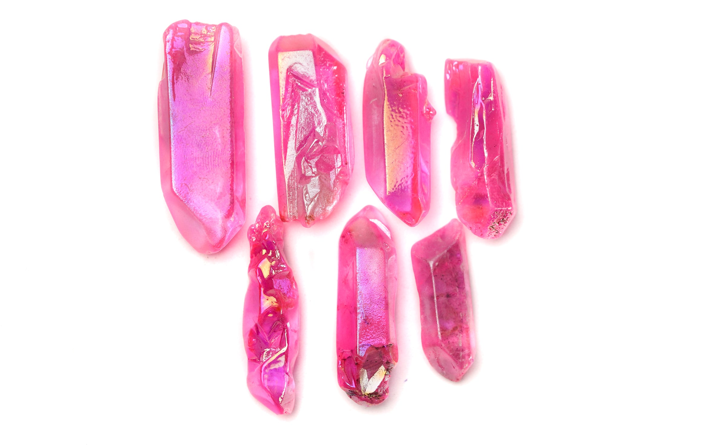 Pink Aura Quartz Crystal Point