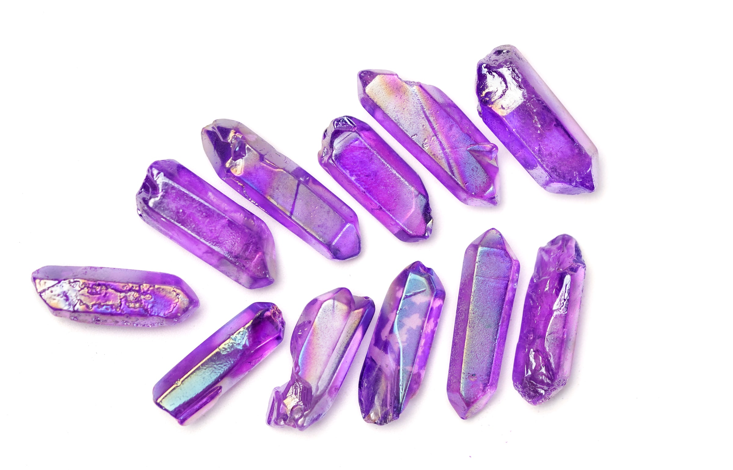 Purple Aura Quartz Crystal Point