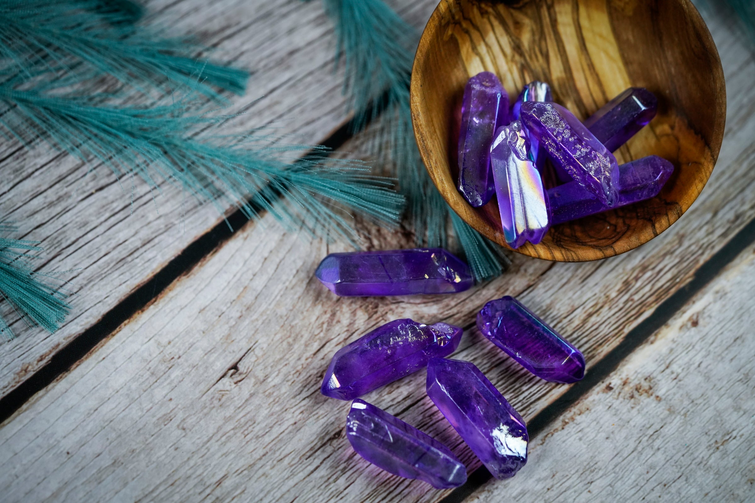 Purple Aura Quartz Crystal Point