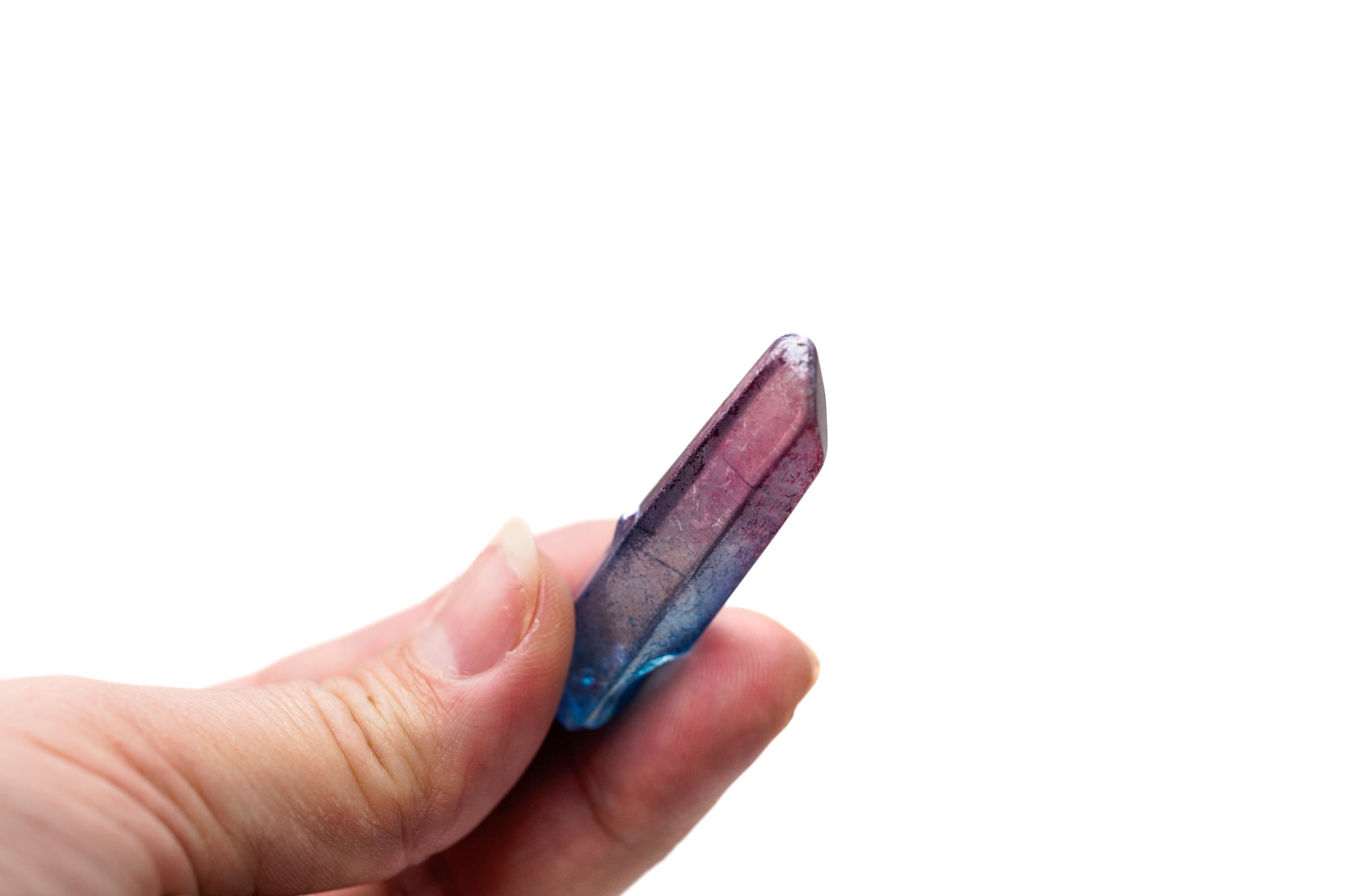 Aura Quartz Red Blue Crystal point