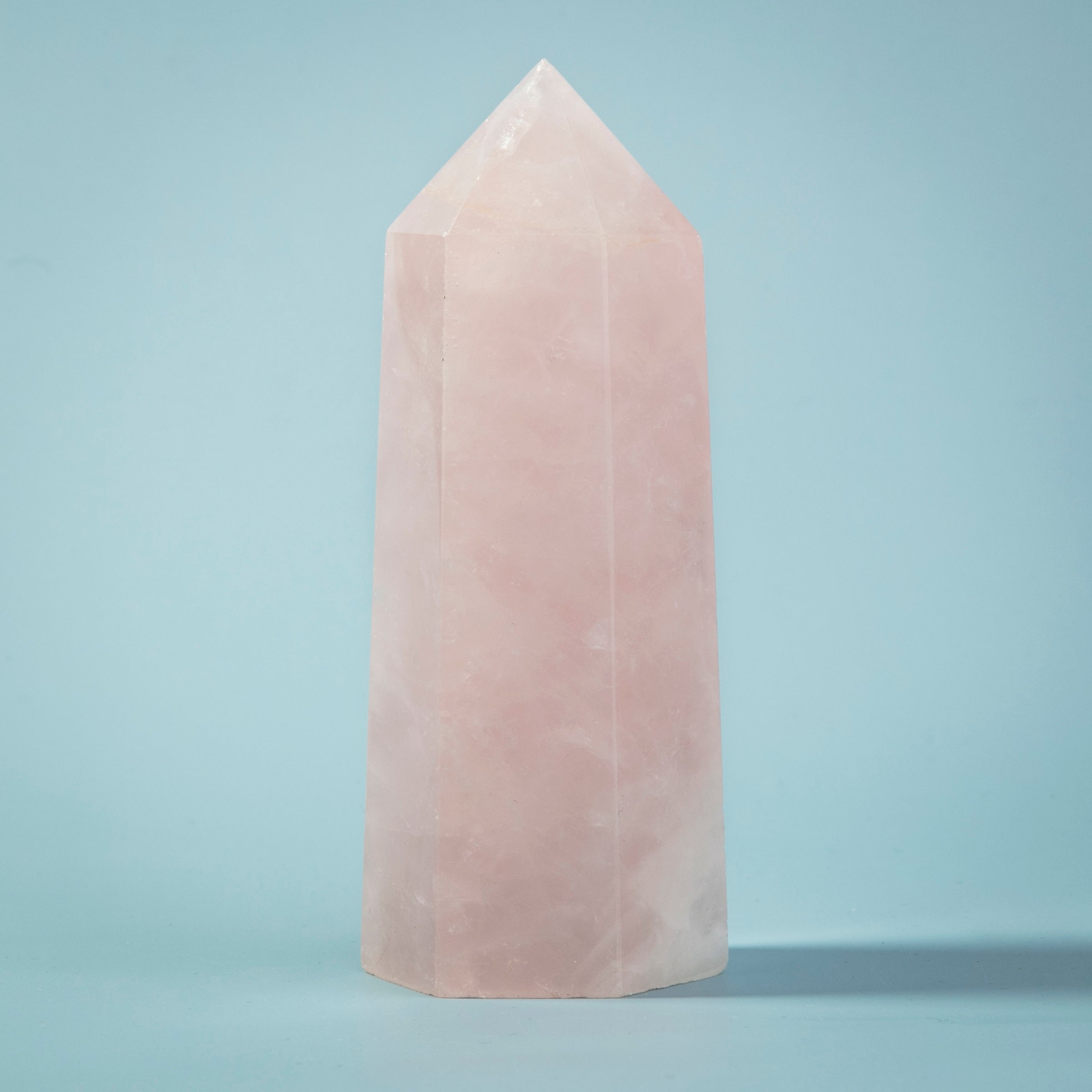 Large Rose Quartz Crystal Tower