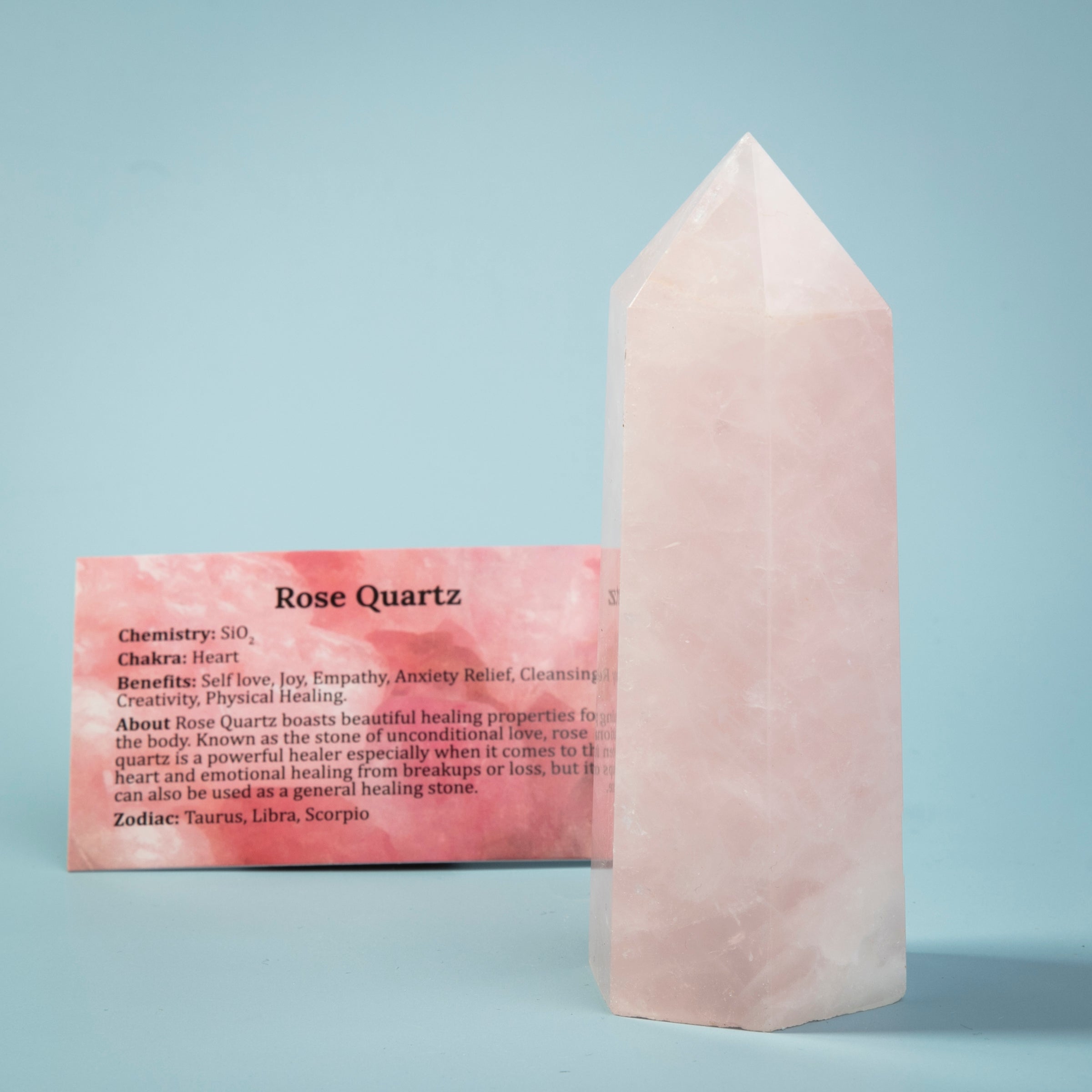 Large Rose Quartz Crystal Tower