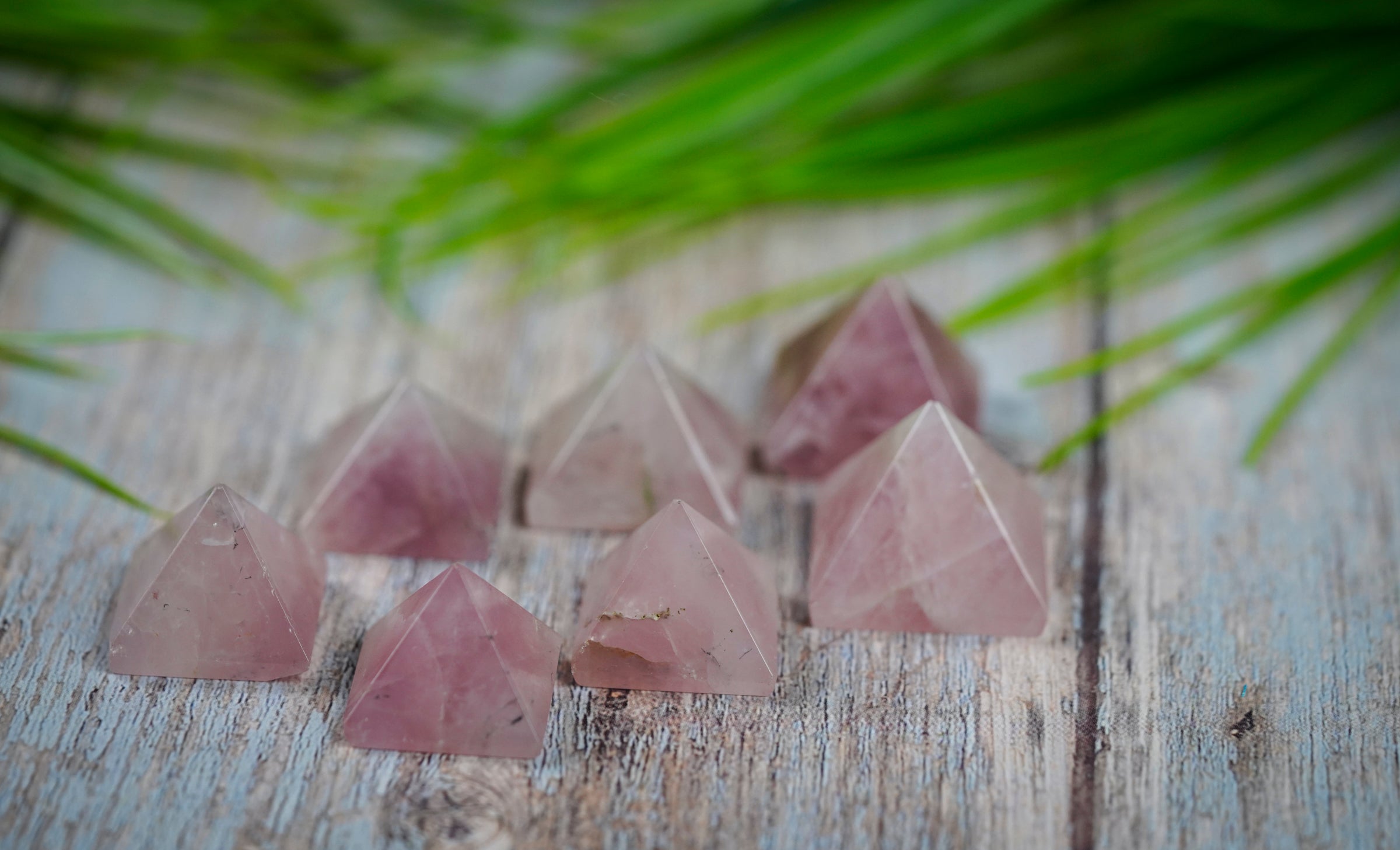 Rose Quartz Crystal Pyramid