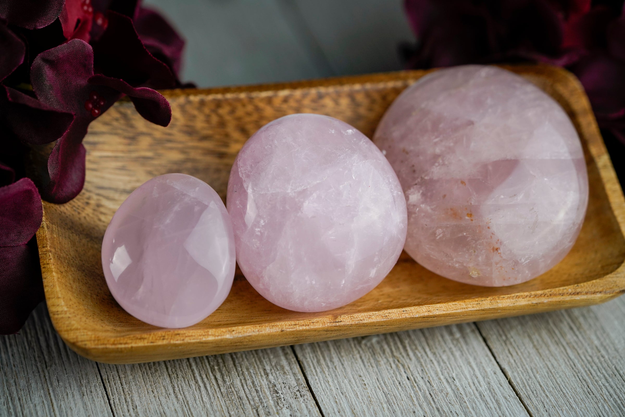 Rose Quartz Palm Stone