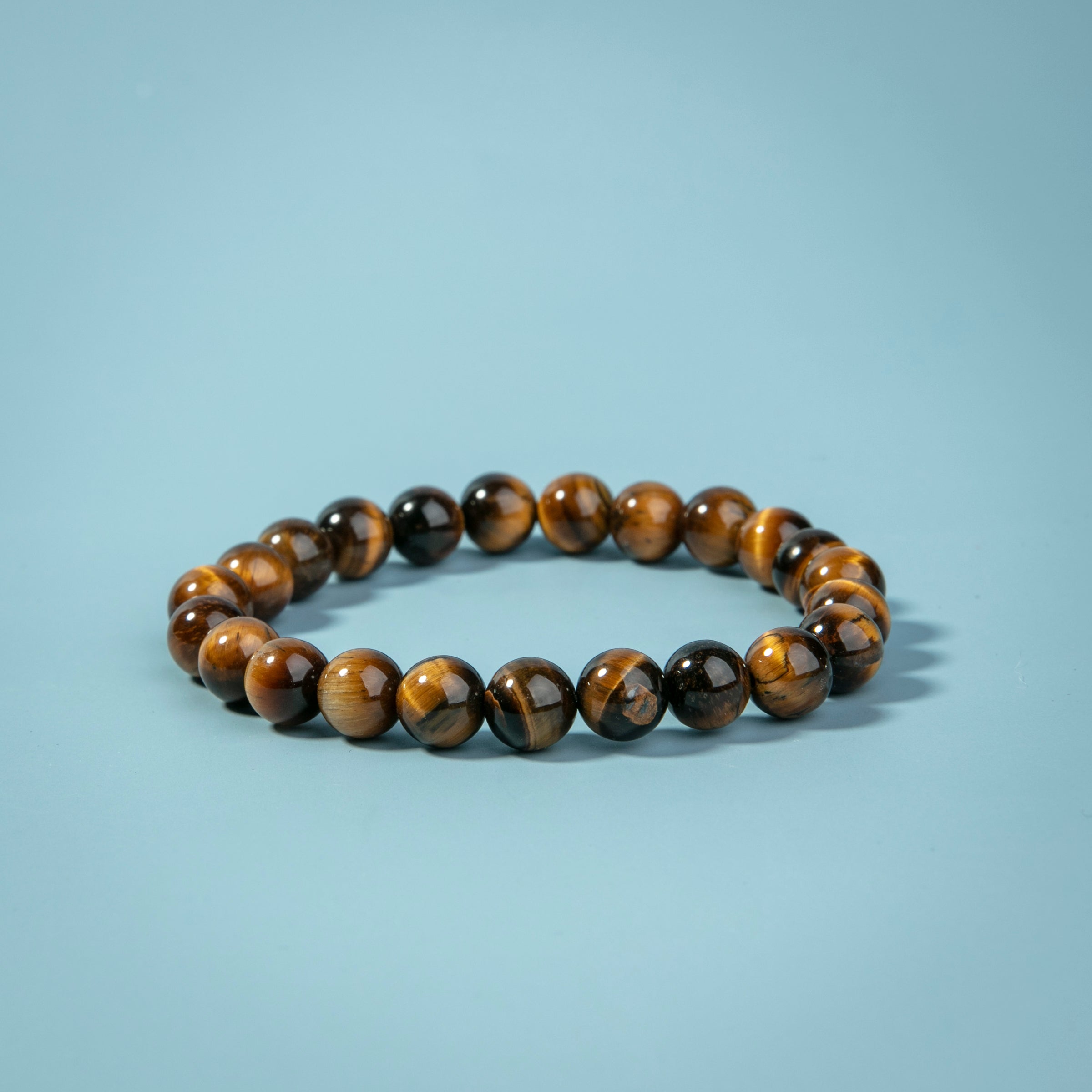 Tigers Eye 8mm beads Stone Crystal Bracelet