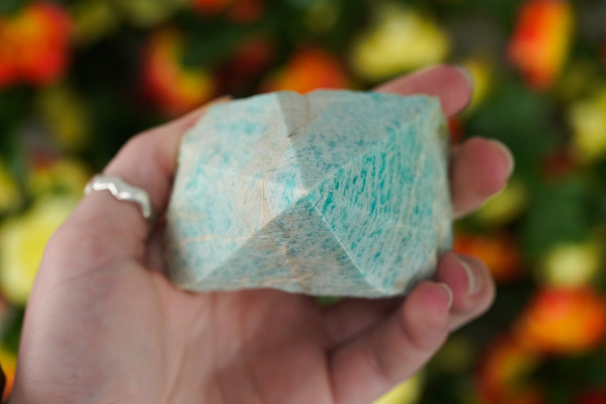 Large Raw Amazonite Polished Crystal Point