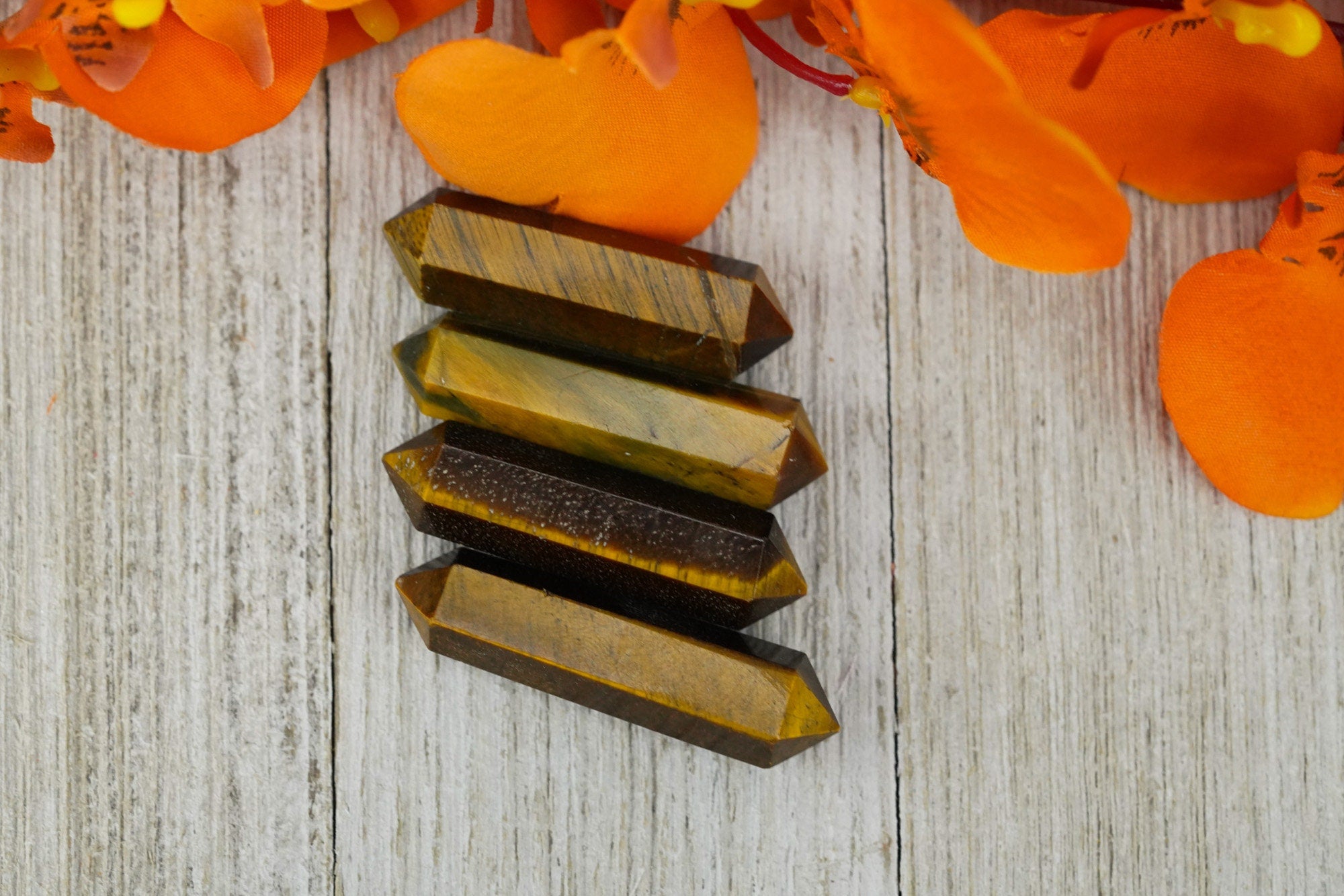 Tigers Eye Double Terminated Crystals