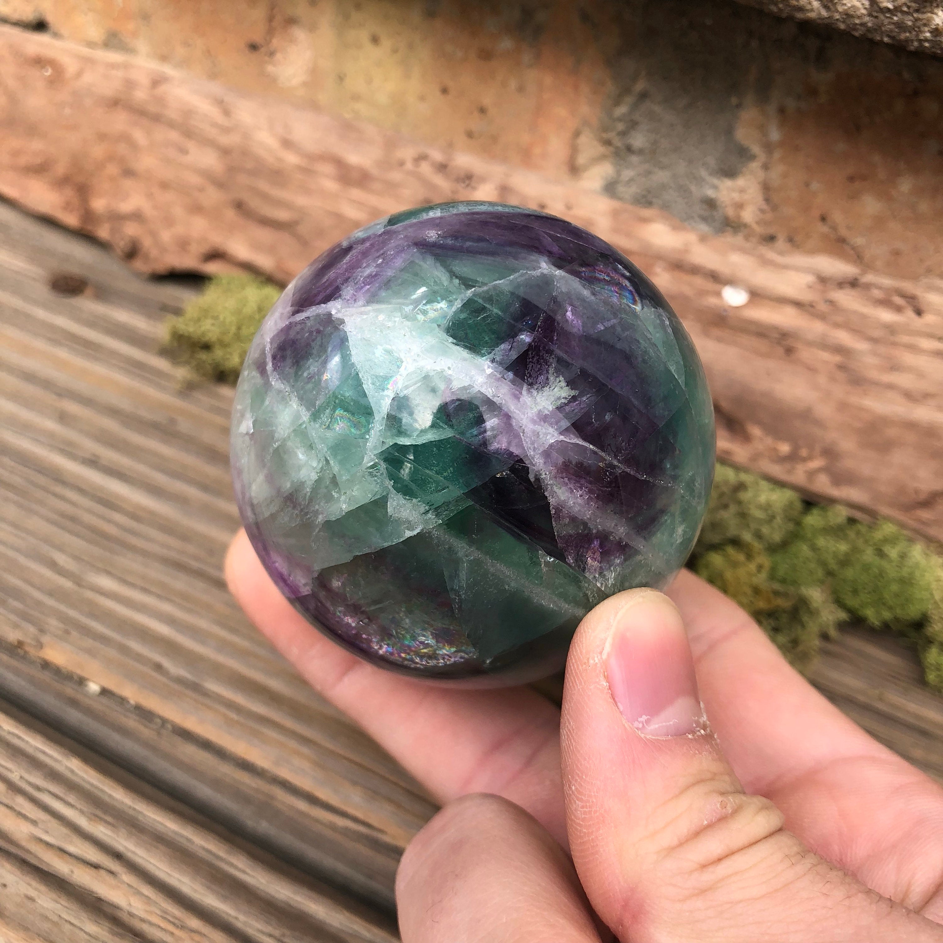 Rainbow Fluorite Crystal Ball 60mm