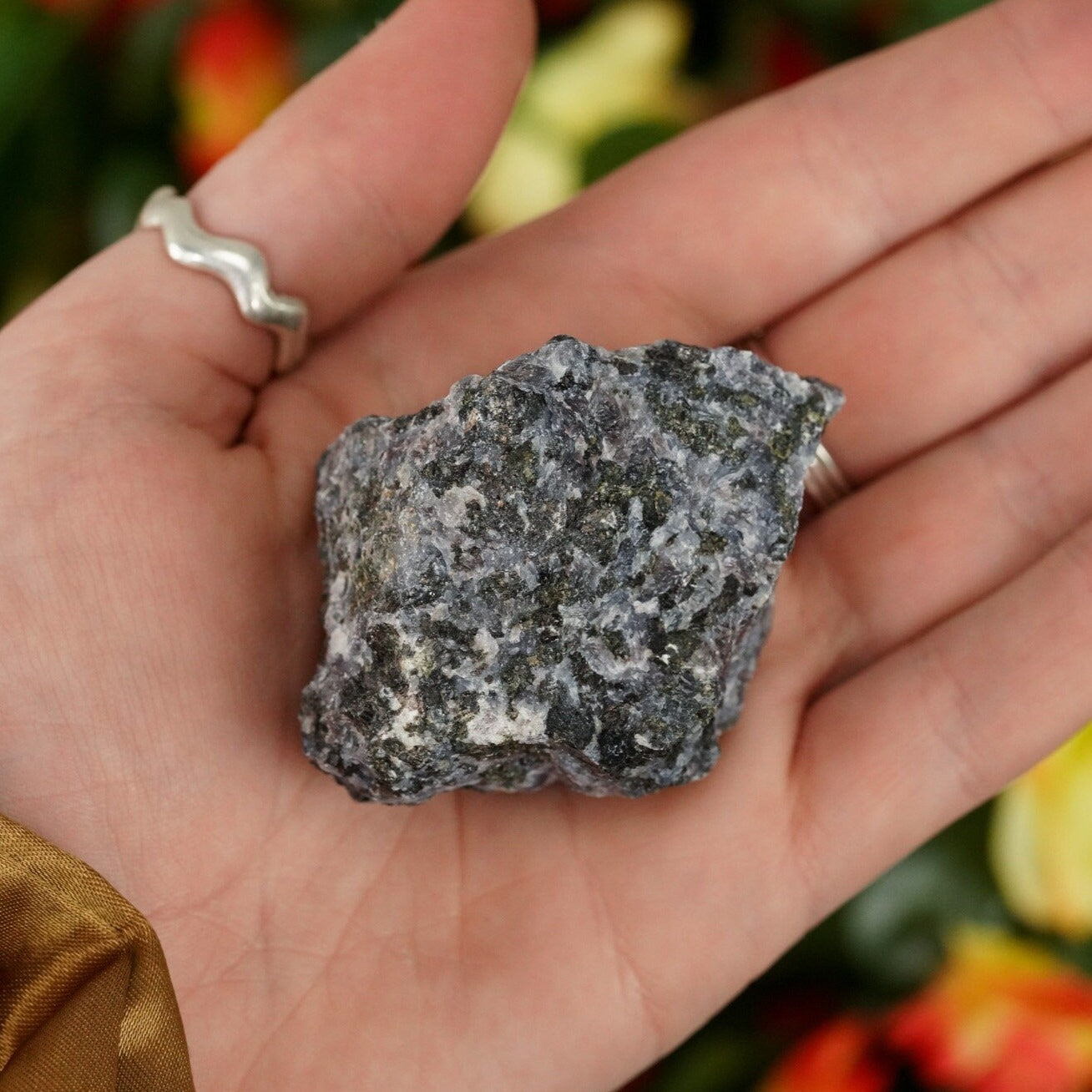 Raw Indigo Gabbro Rough Crystal