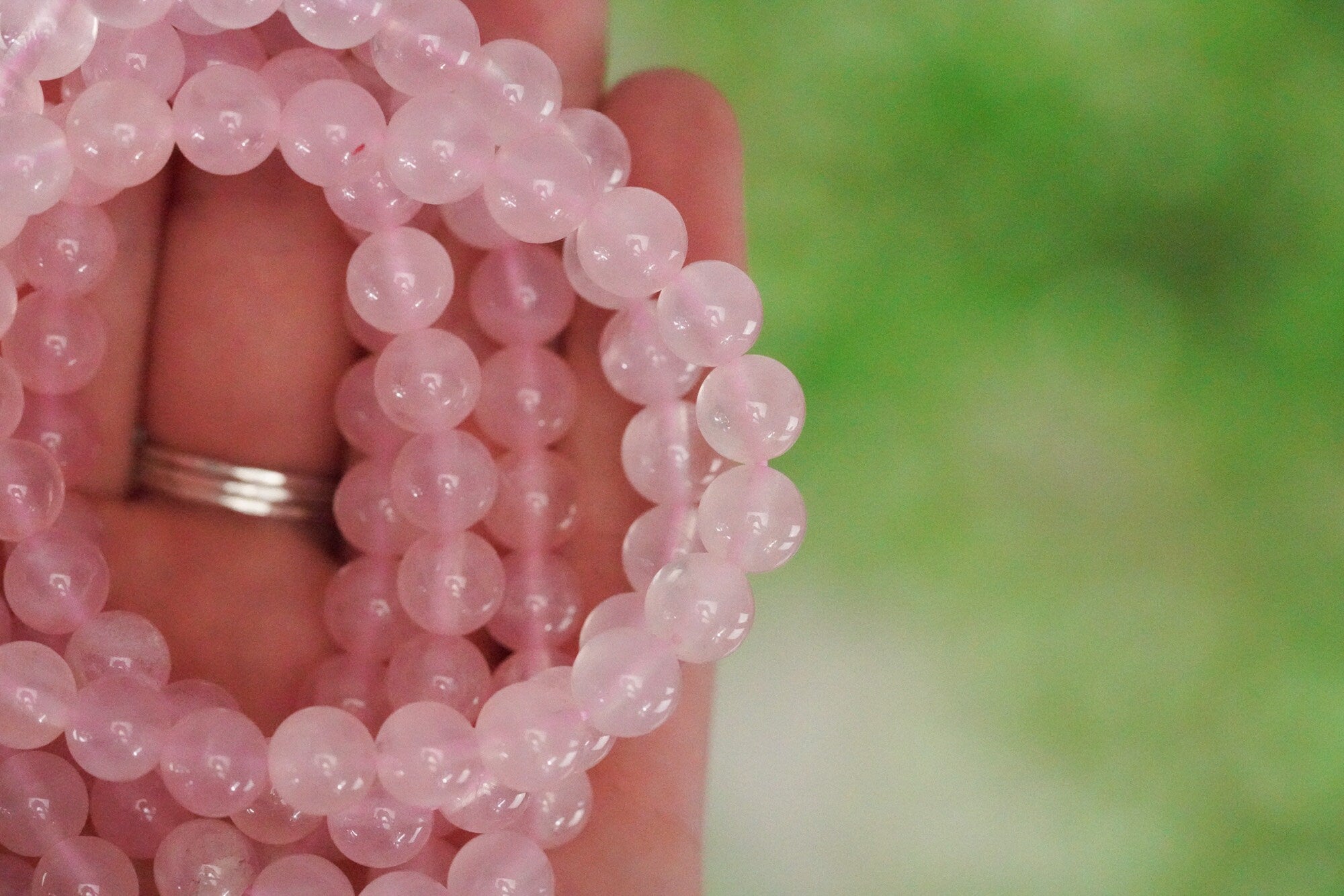 Rose Quartz Bracelet 8mm Round Beads