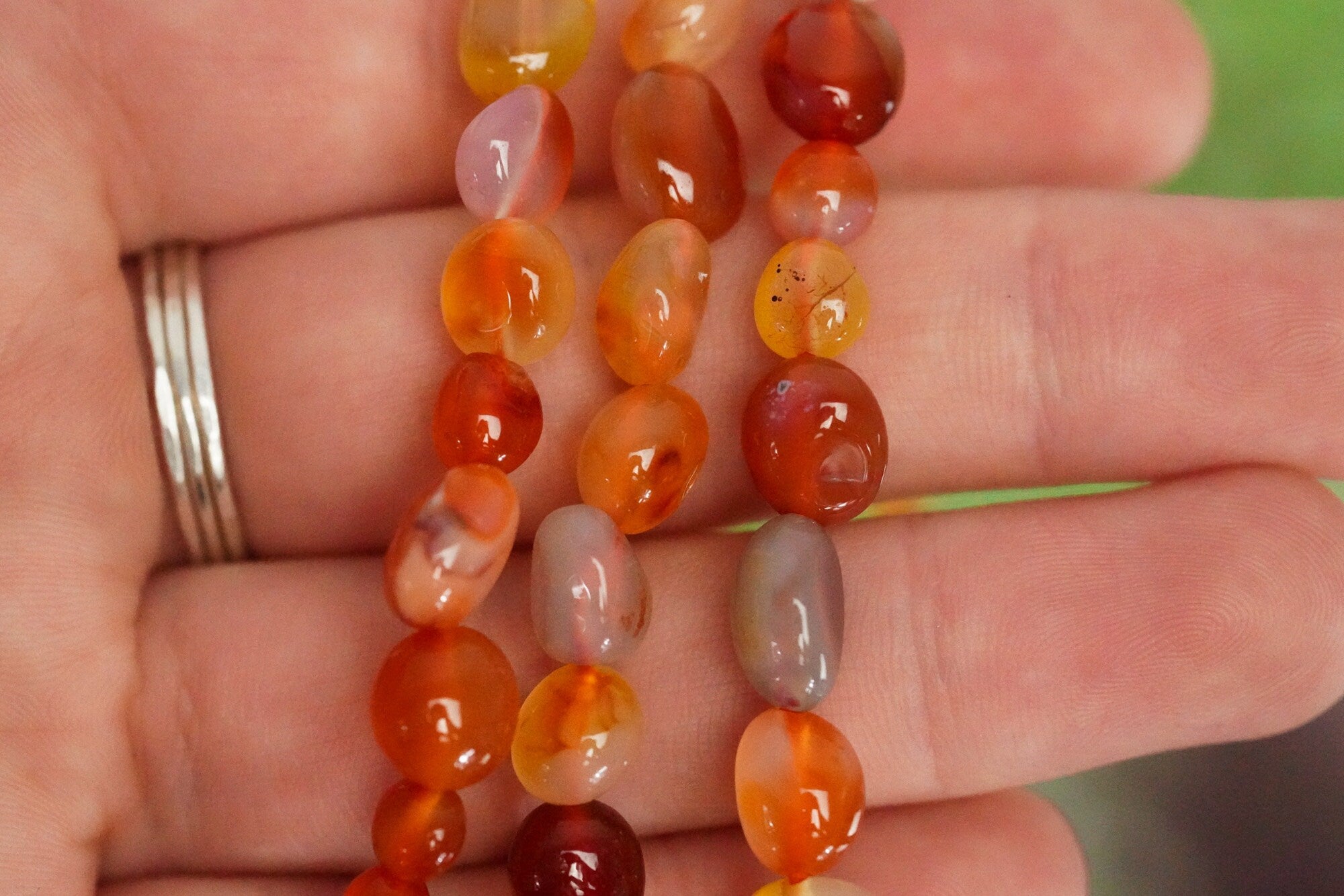 Carnelian Tumbled Stone Bracelet