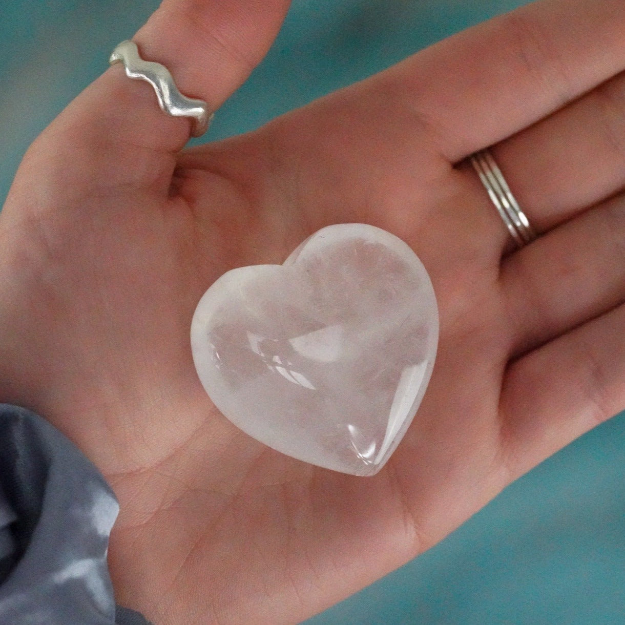 Large Clear Quartz Crystal Heart