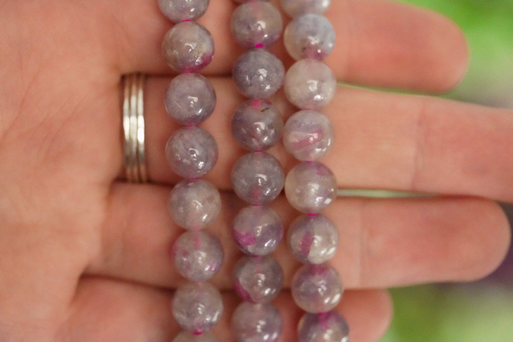 Pink Tourmaline 8mm beads Stone Crystal Bracelet