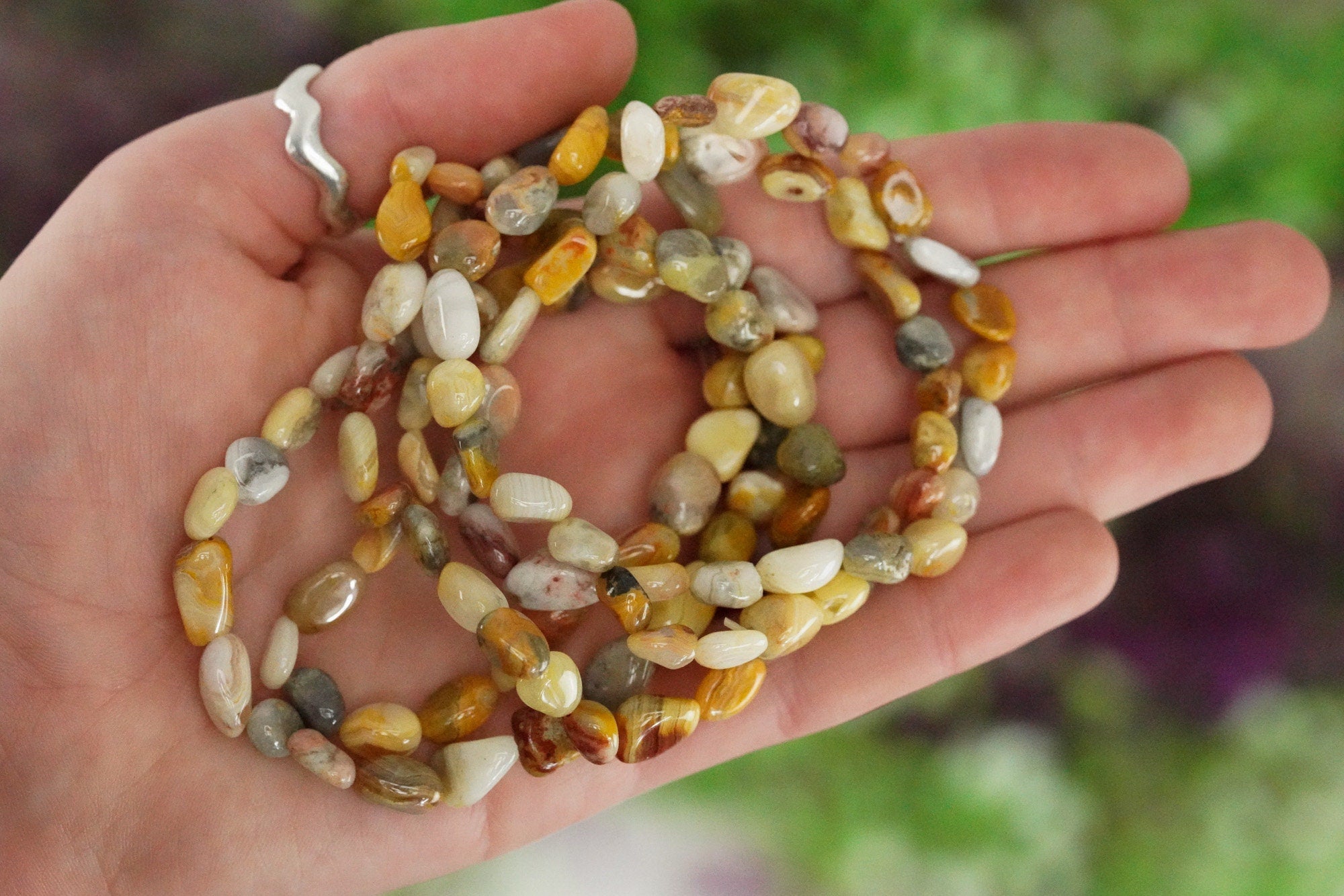 Crazy Lace Agate Tumbled Stone Bracelet